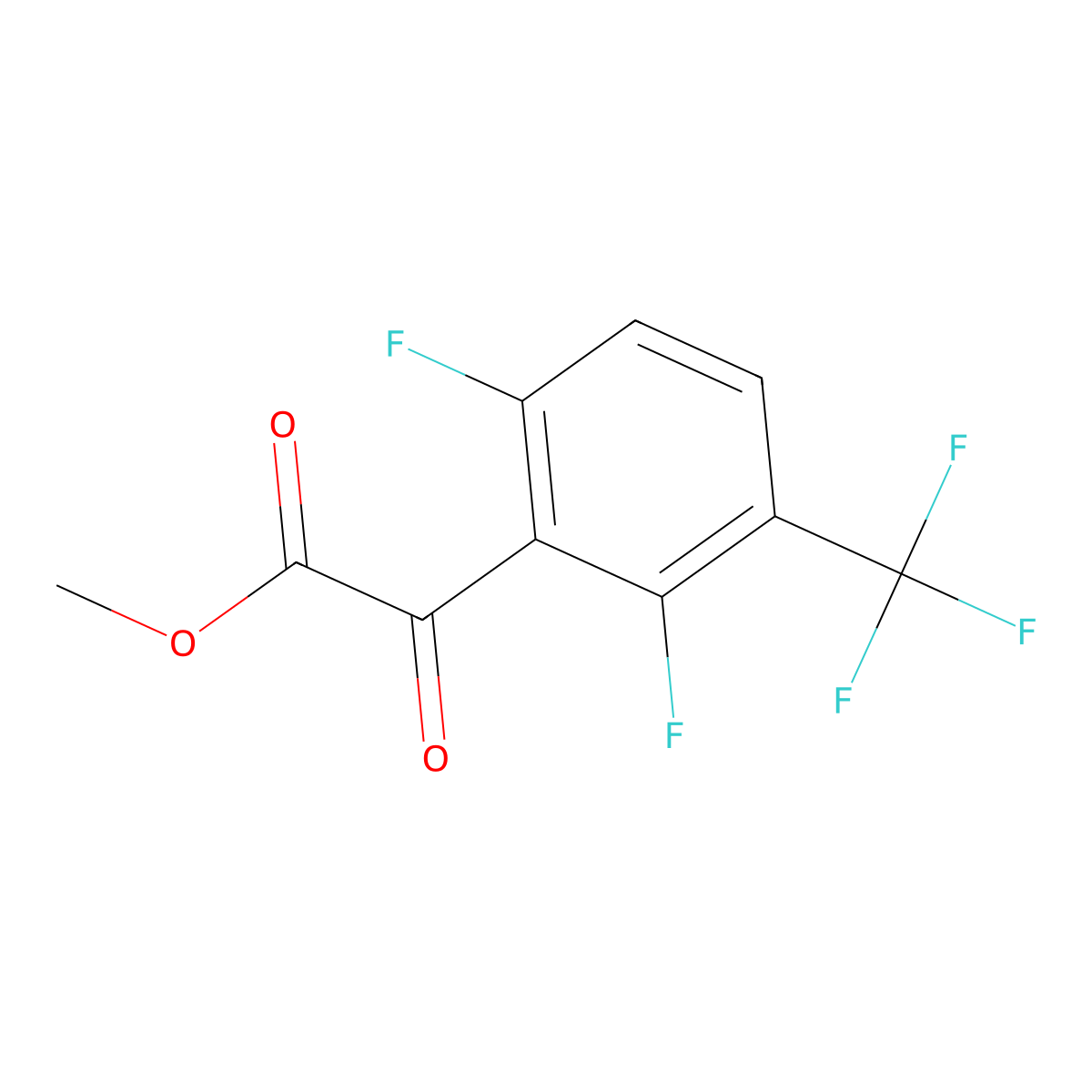 Methyl 2-(2,6-difluoro-3-(trifluoromethyl)phenyl)-2-oxoacetate molecular structure, CAS 3002426-69-6