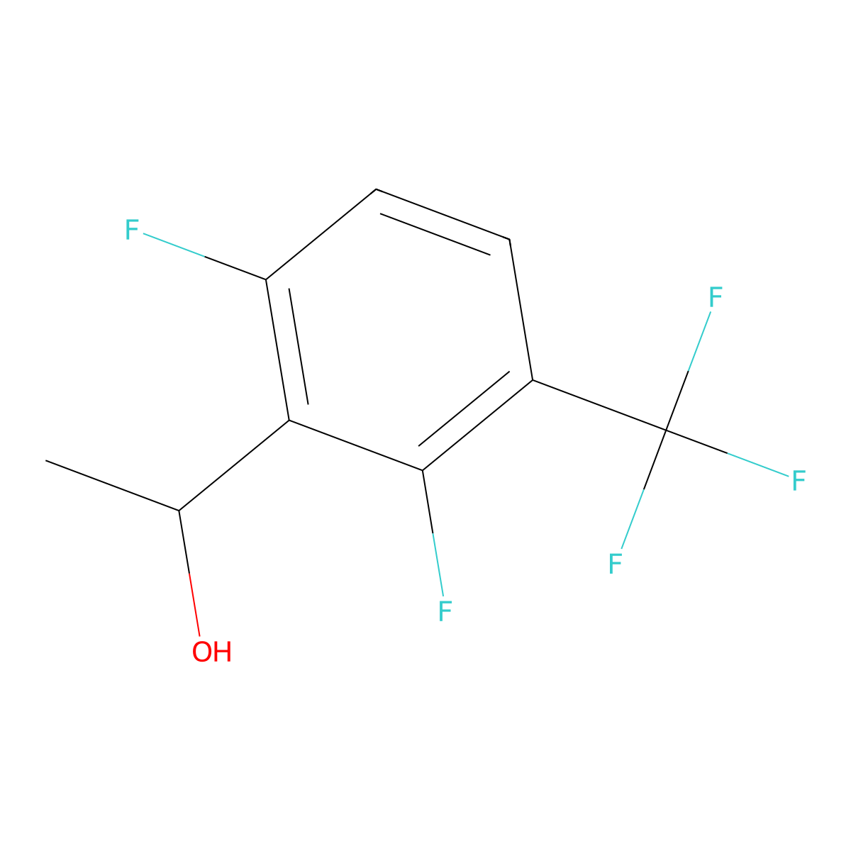 1-(2,6-Difluoro-3-(trifluoromethyl)phenyl)ethanol molecular structure, CAS 3002426-76-5