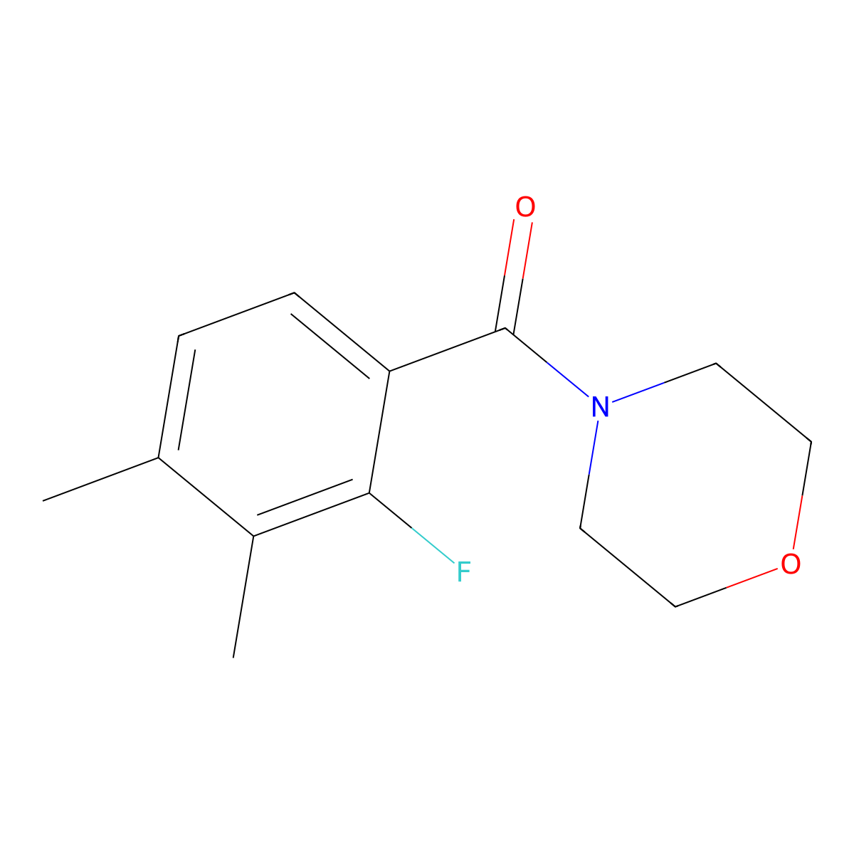 (2-Fluoro-3,4-dimethylphenyl)(morpholino)methanone molecular structure, CAS 3002428-93-2