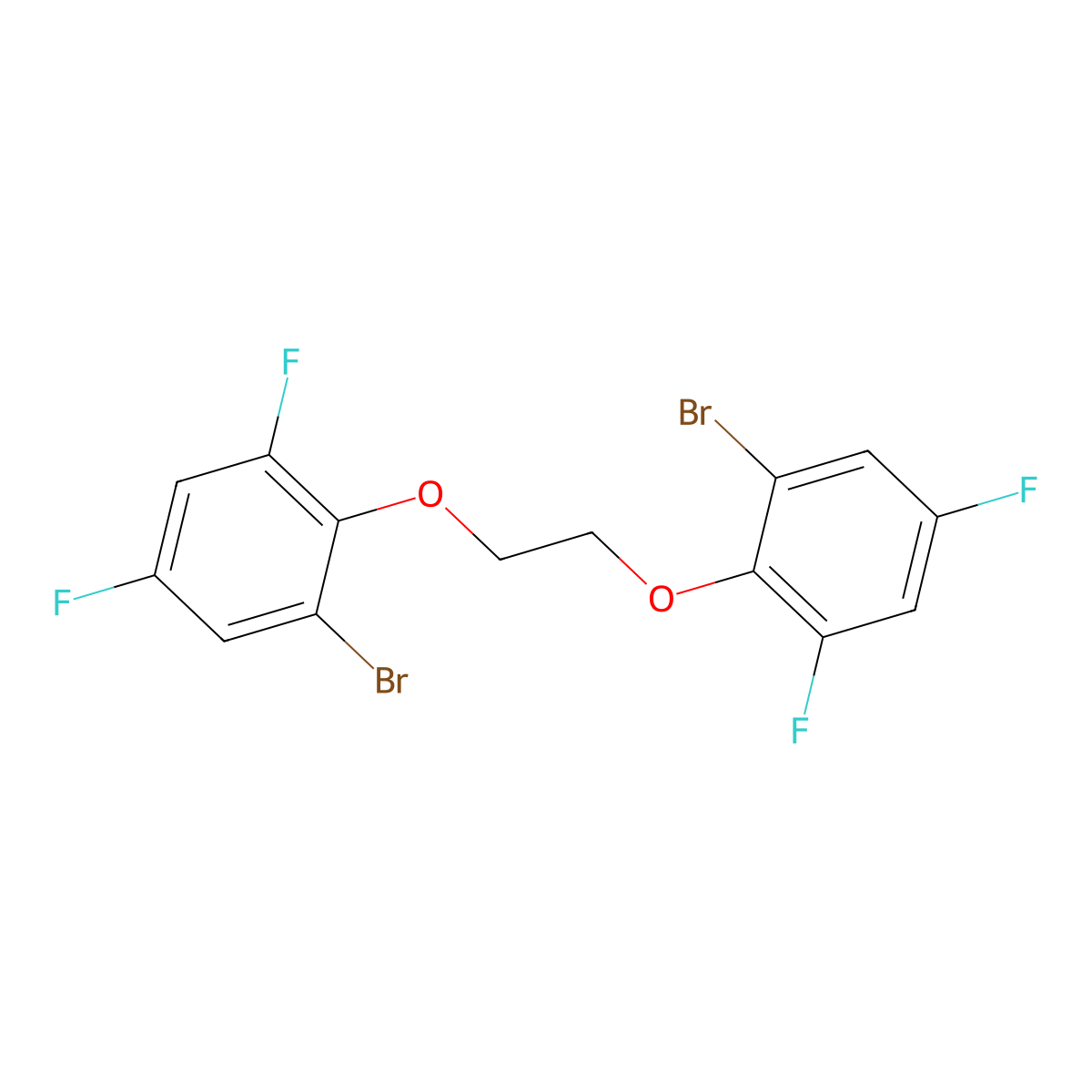 1,2-Bis(2-bromo-4,6-difluorophenoxy)ethane molecular structure, CAS 3002429-71-9