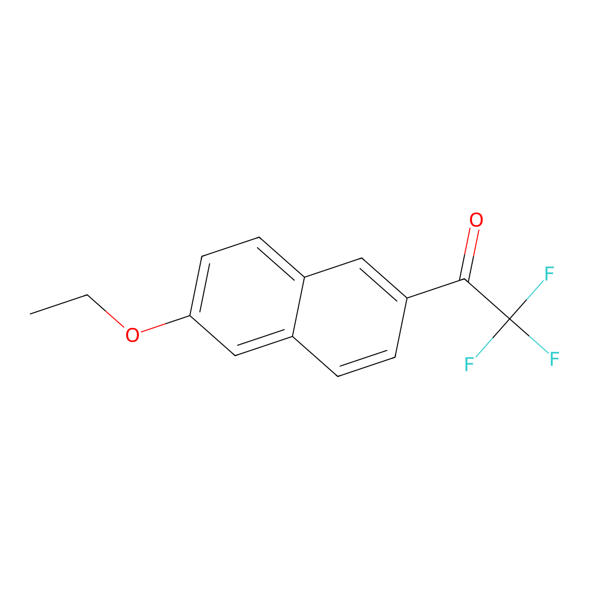 1-(6-Ethoxynaphthalen-2-yl)-2,2,2-trifluoroethanone molecular structure, CAS 3002429-76-4