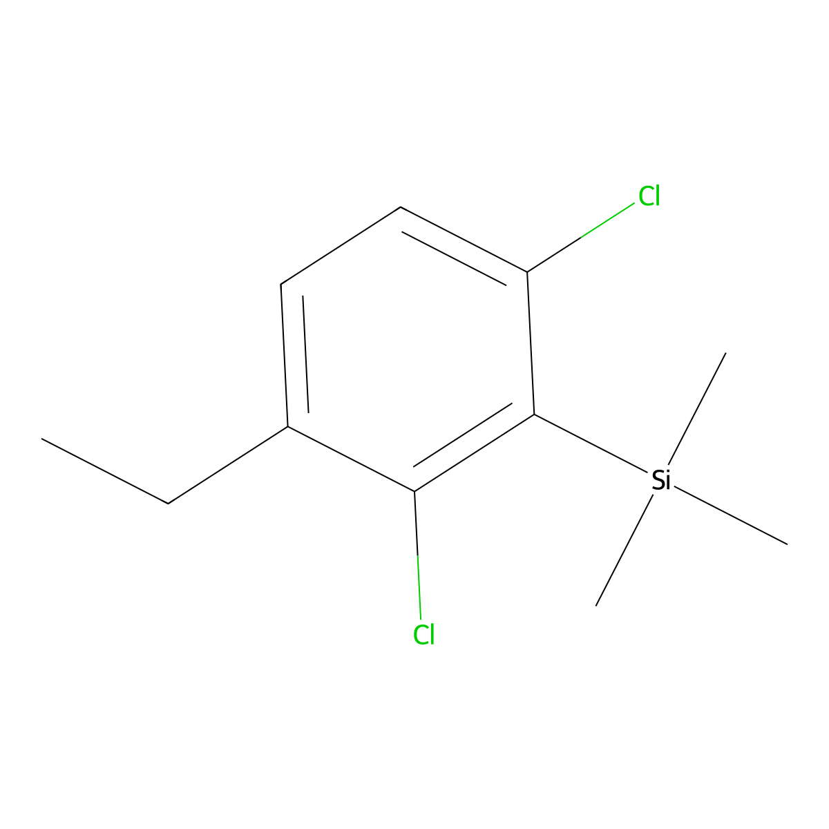 (2,6-Dichloro-3-ethylphenyl)trimethylsilane molecular structure, CAS 3002429-83-3