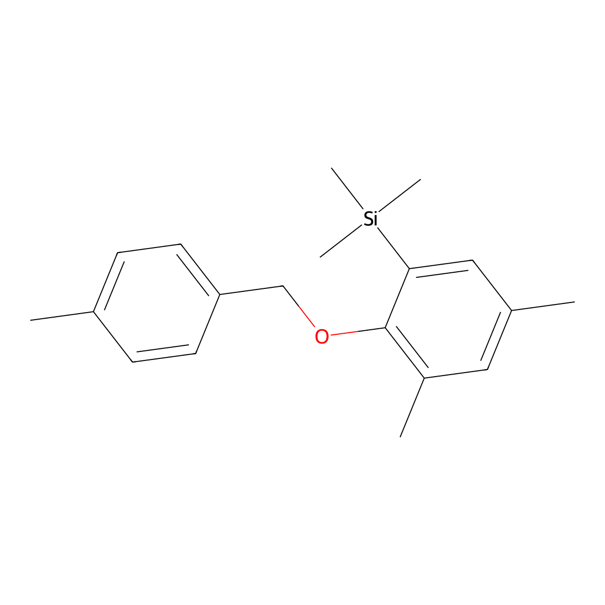 (3,5-Dimethyl-2-((4-methylbenzyl)oxy)phenyl)trimethylsilane molecular structure, CAS 3002430-72-7