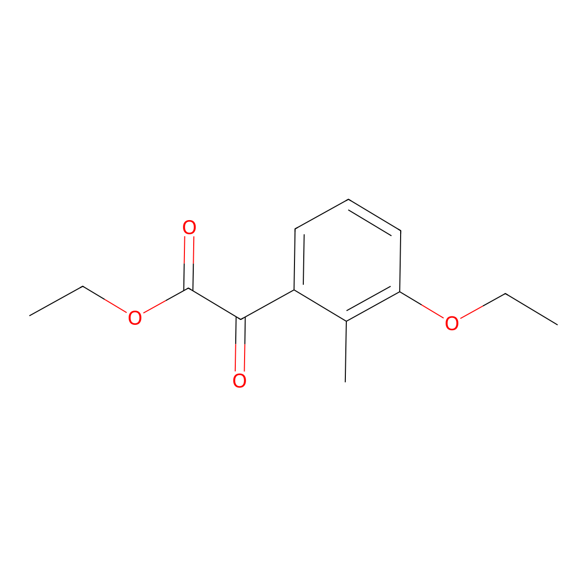 Ethyl 2-(3-ethoxy-2-methylphenyl)-2-oxoacetate molecular structure, CAS 3002431-20-8