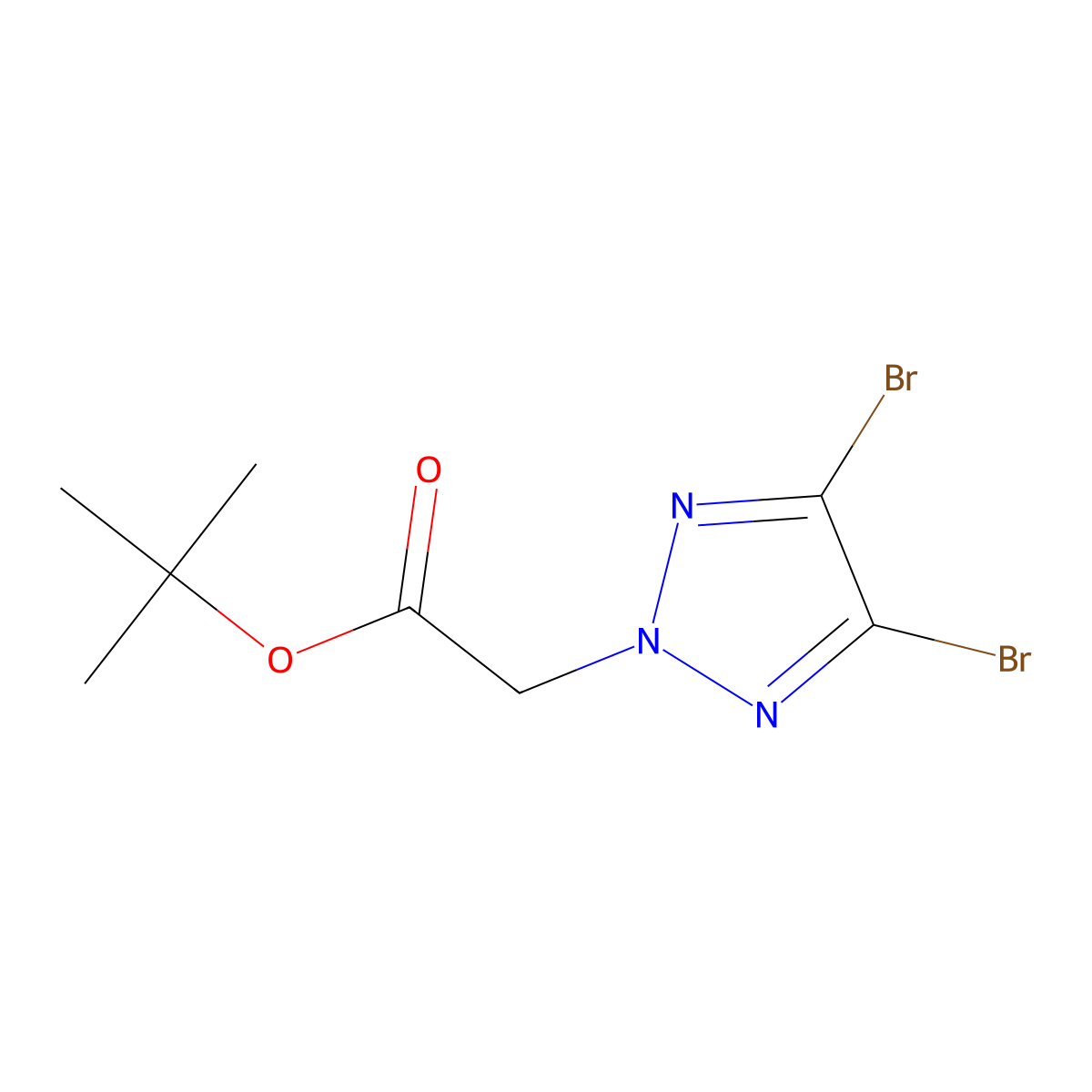 tert-Butyl 2-(4,5-dibromo-2H-1,2,3-triazol-2-yl)acetate molecular structure, CAS 3002431-41-3