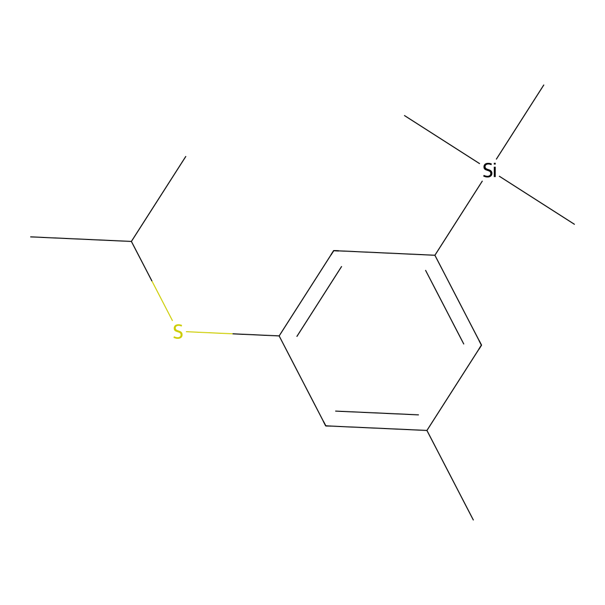 (3-(Isopropylthio)-5-methylphenyl)trimethylsilane molecular structure, CAS 3002432-98-3