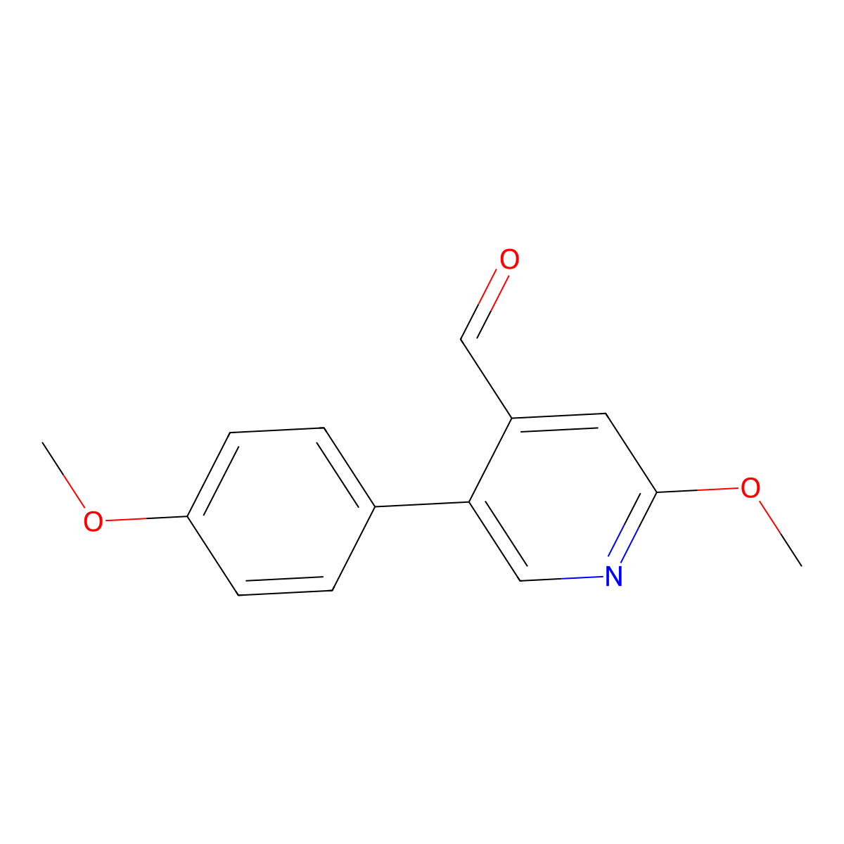 2-Methoxy-5-(4-methoxyphenyl)isonicotinaldehyde molecular structure, CAS 3002433-10-2