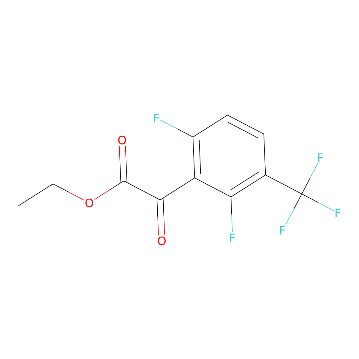 Ethyl 2-(2,6-difluoro-3-(trifluoromethyl)phenyl)-2-oxoacetate molecular structure, CAS 3002433-72-6
