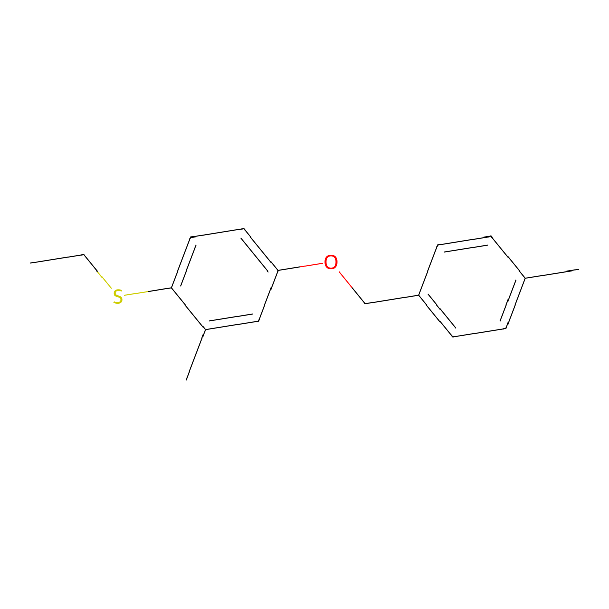 Ethyl(2-methyl-4-((4-methylbenzyl)oxy)phenyl)sulfane molecular structure, CAS 3002435-65-3