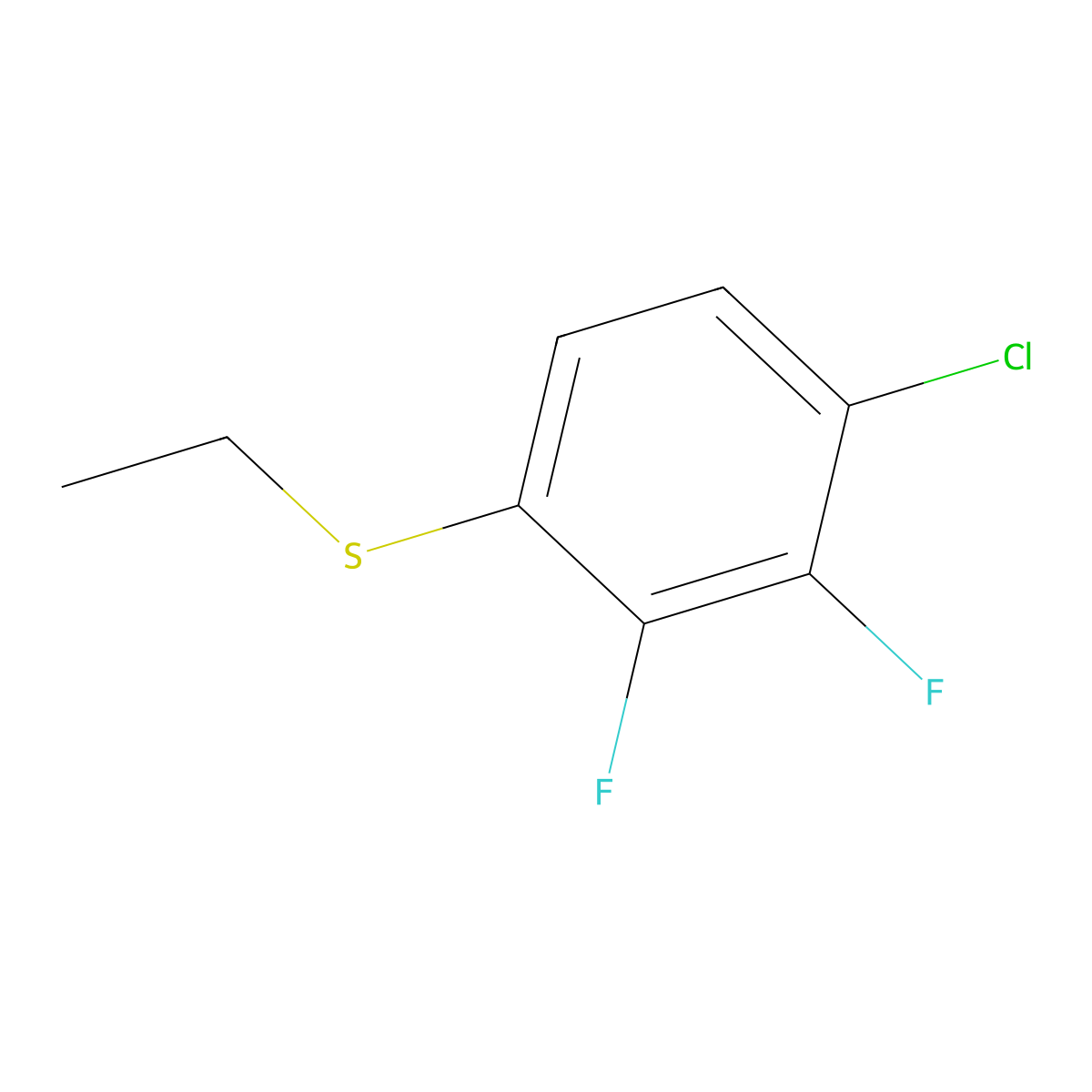 (4-Chloro-2,3-difluorophenyl)(ethyl)sulfane molecular structure, CAS 3002435-77-7