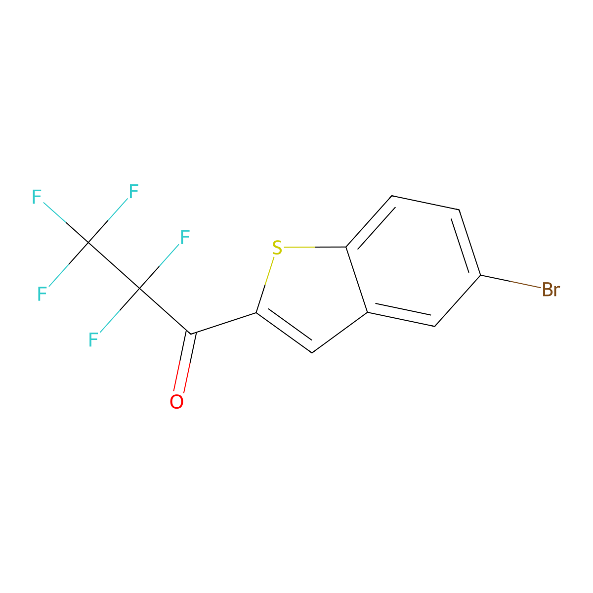 1-(5-BromobenZo[b]thiophen-2-yl)-2,2,3,3,3-pentafluoropropan-1-one molecular structure, CAS 3002435-82-4