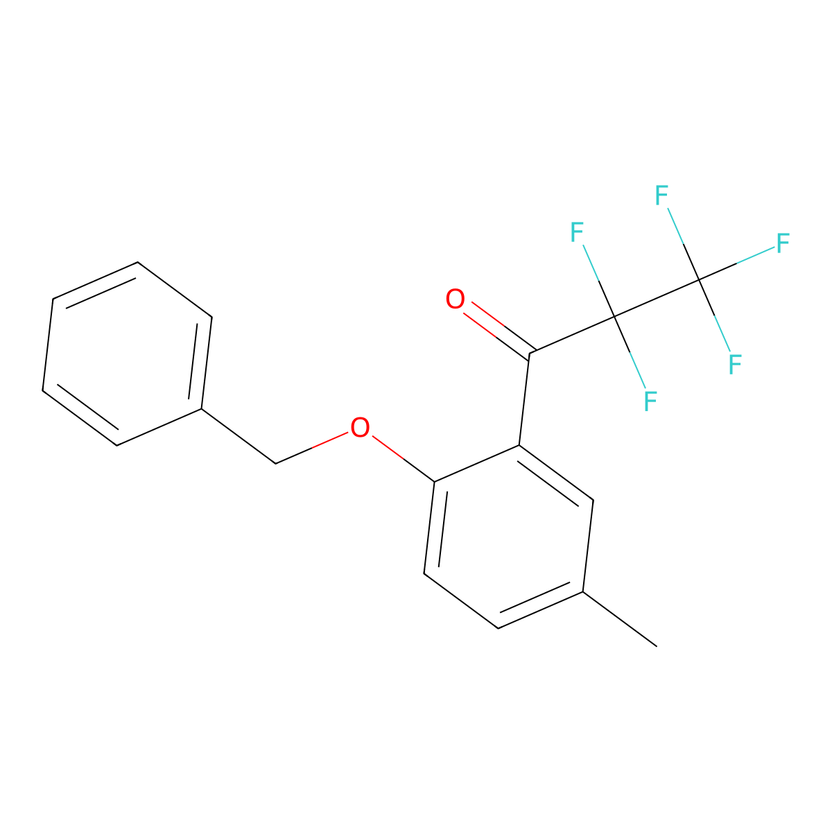 1-(2-(Benzyloxy)-5-methylphenyl)-2,2,3,3,3-pentafluoropropan-1-one molecular structure, CAS 3002435-86-8