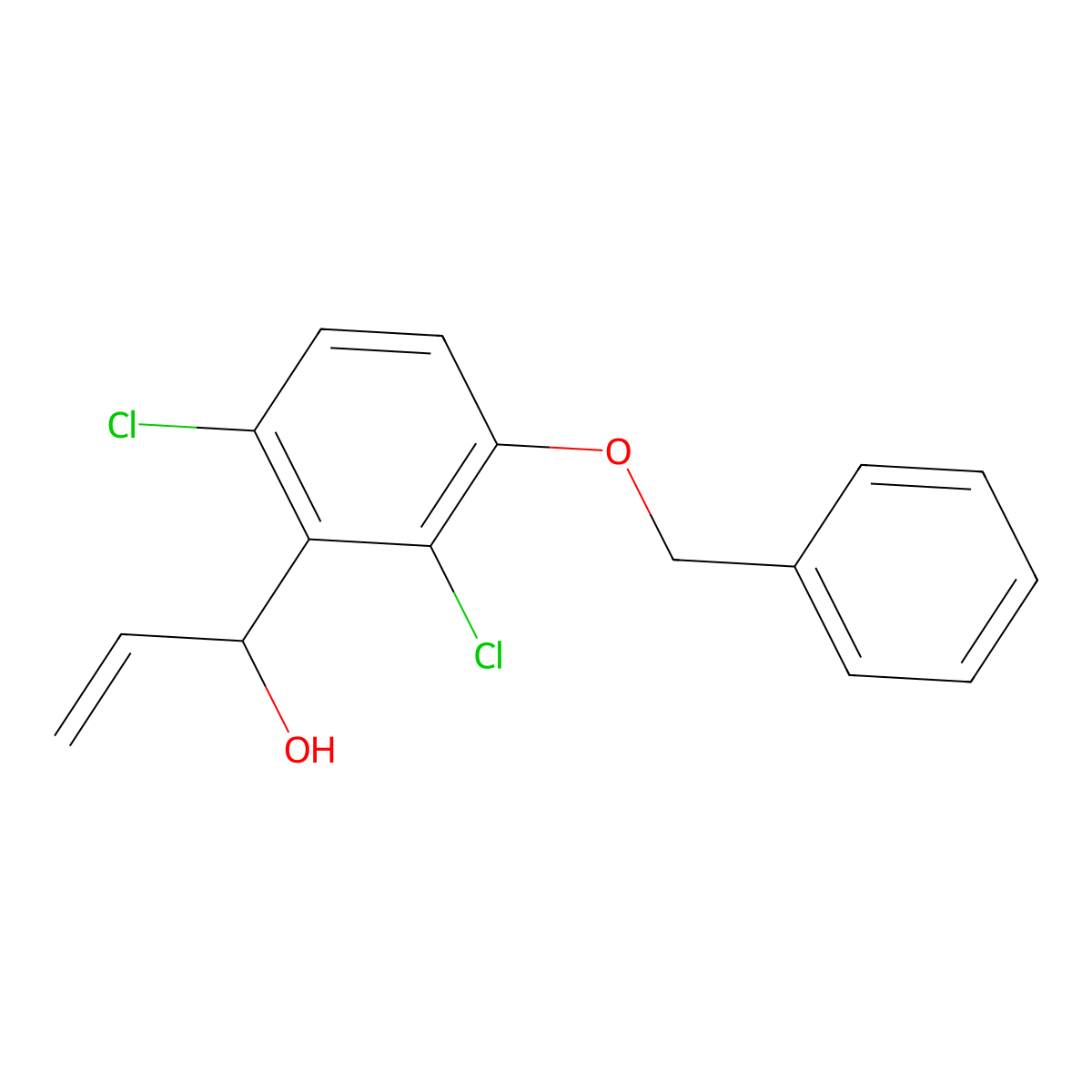 1-(3-(BenZyloxy)-2,6-dichlorophenyl)prop-2-en-1-ol molecular structure, CAS 3002436-52-1