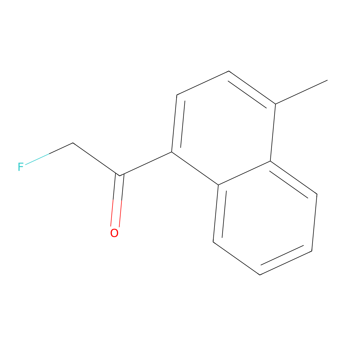 2-Fluoro-1-(4-methylnaphthalen-1-yl)ethanone molecular structure, CAS 3002436-70-3