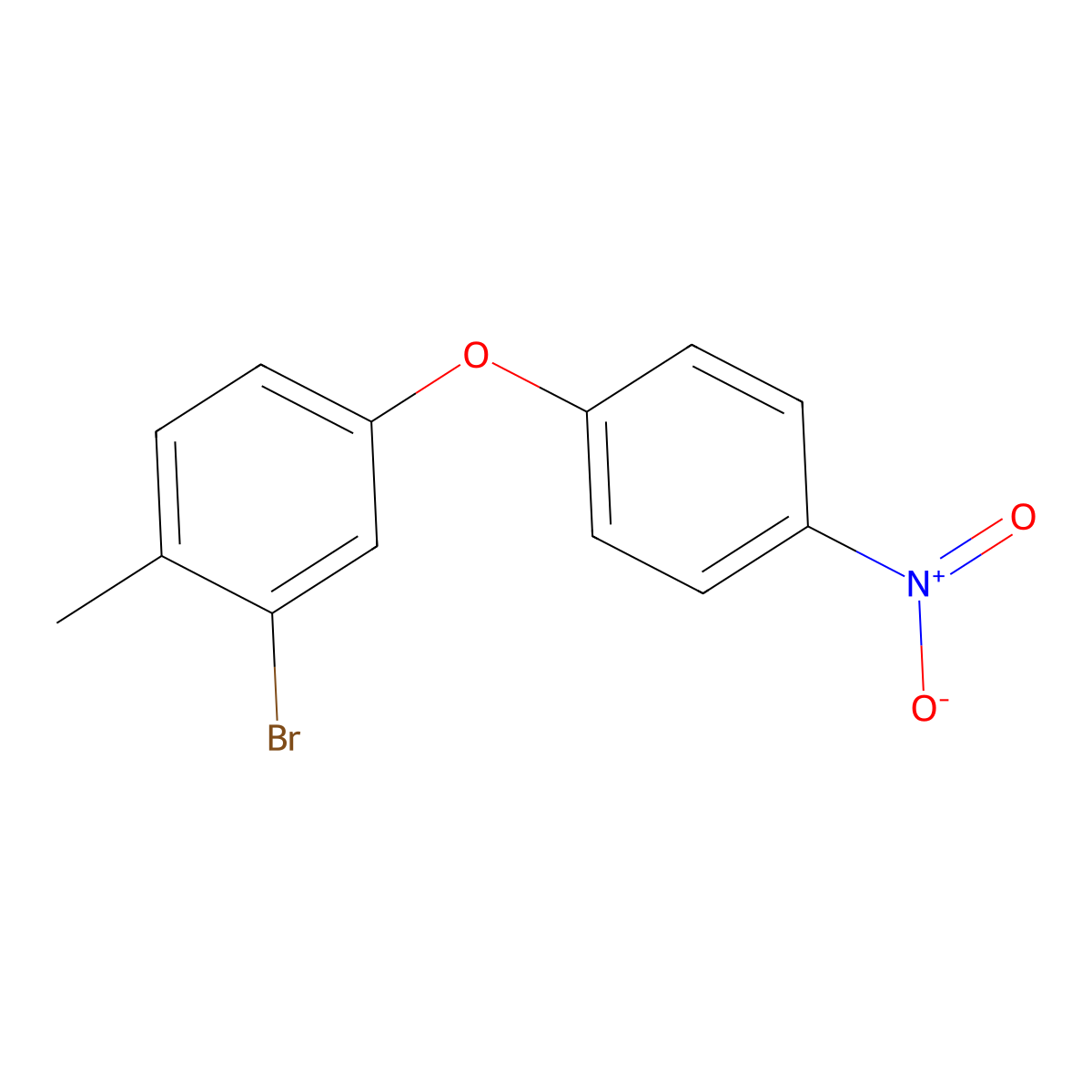 2-Bromo-1-methyl-4-(4-nitrophenoxy)benzene molecular structure, CAS 3002437-96-6