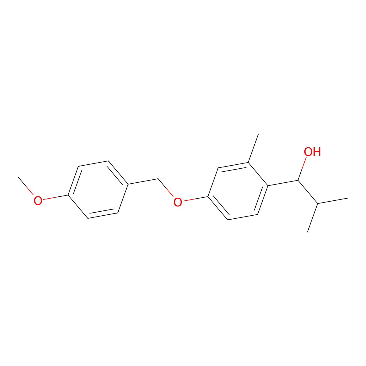 1-(4-((4-Methoxybenzyl)oxy)-2-methylphenyl)-2-methylpropan-1-ol molecular structure, CAS 3002439-00-8