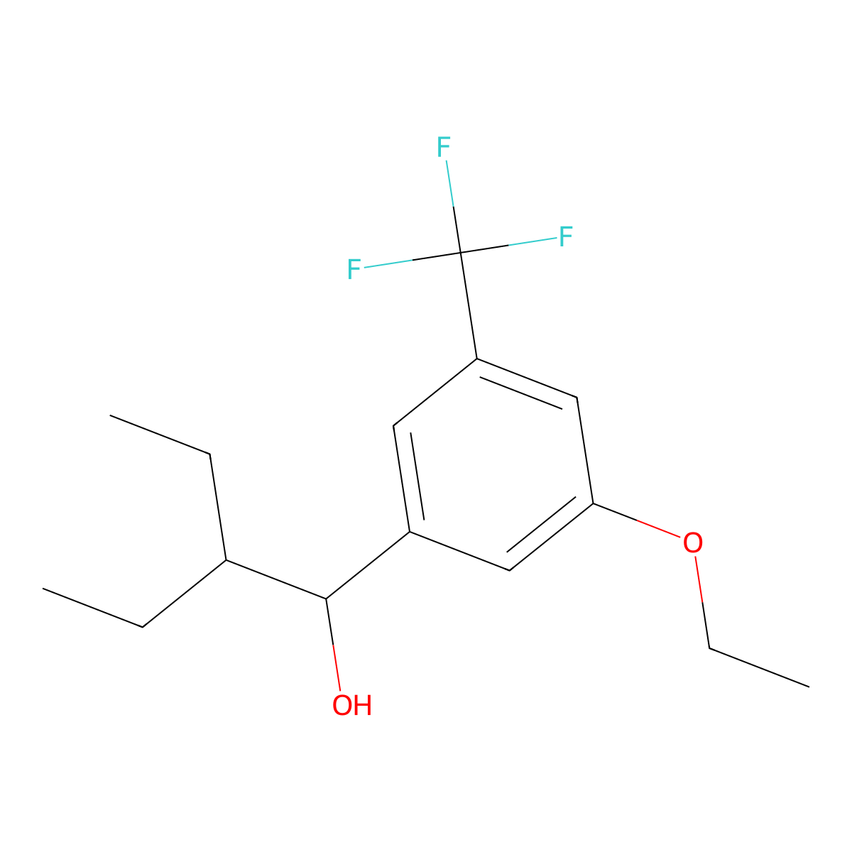 1-(3-Ethoxy-5-(trifluoromethyl)phenyl)-2-ethylbutan-1-ol molecular structure, CAS 3002439-31-5