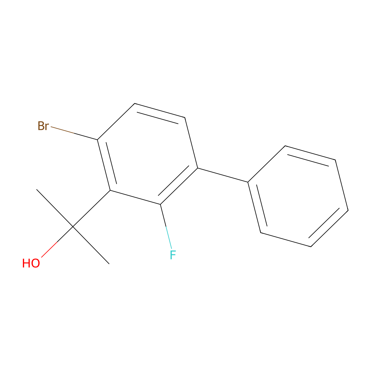 2-(4-Bromo-2-fluoro-[1,1'-biphenyl]-3-yl)propan-2-ol molecular structure, CAS 3002439-96-2