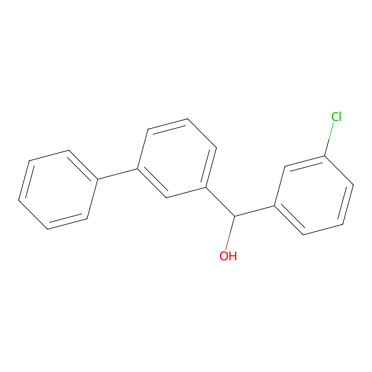 [1,1'-Biphenyl]-3-yl(3-chlorophenyl)methanol molecular structure, CAS 3002440-92-5