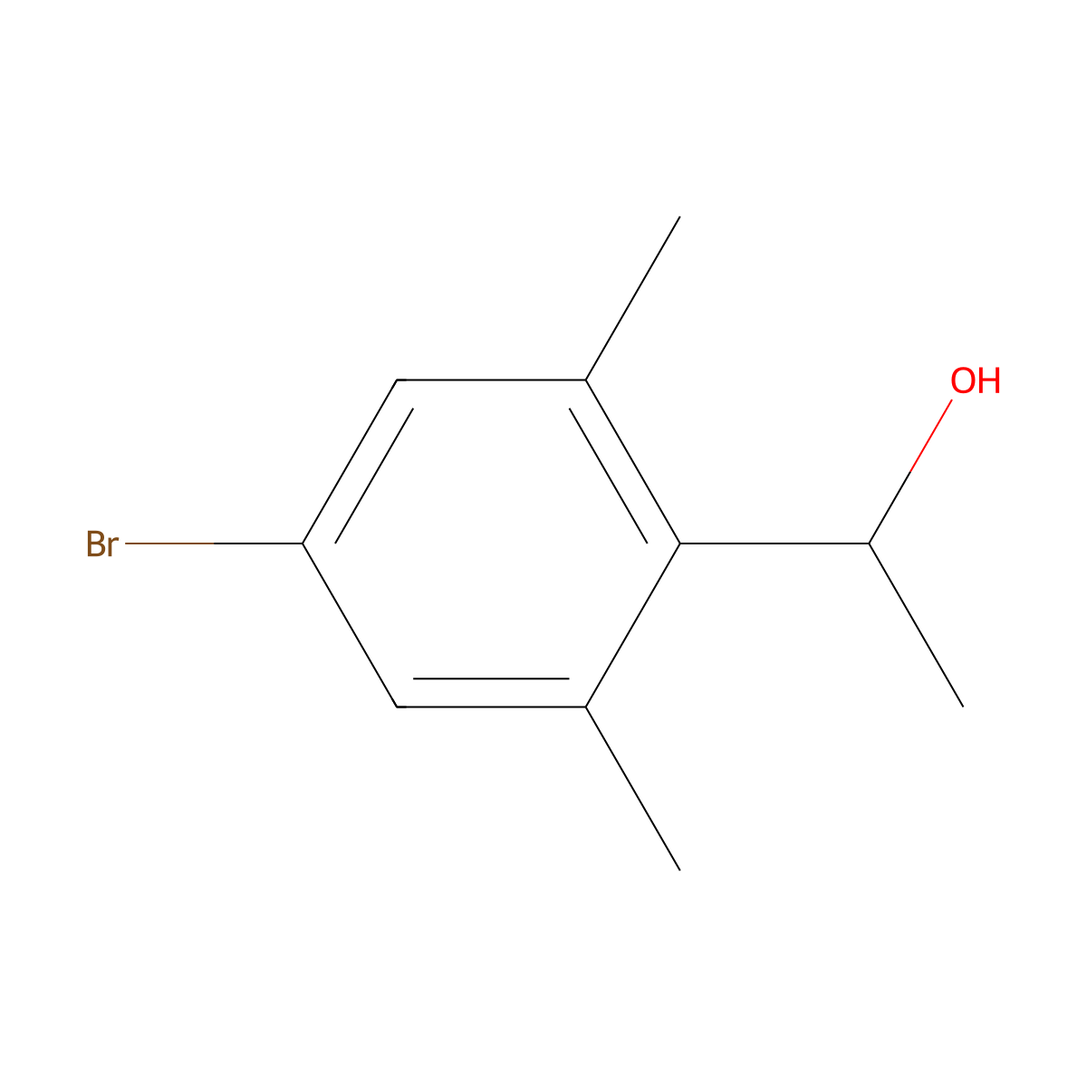 1-(4-Bromo-2,6-dimethylphenyl)ethanol molecular structure, CAS 3002441-41-7