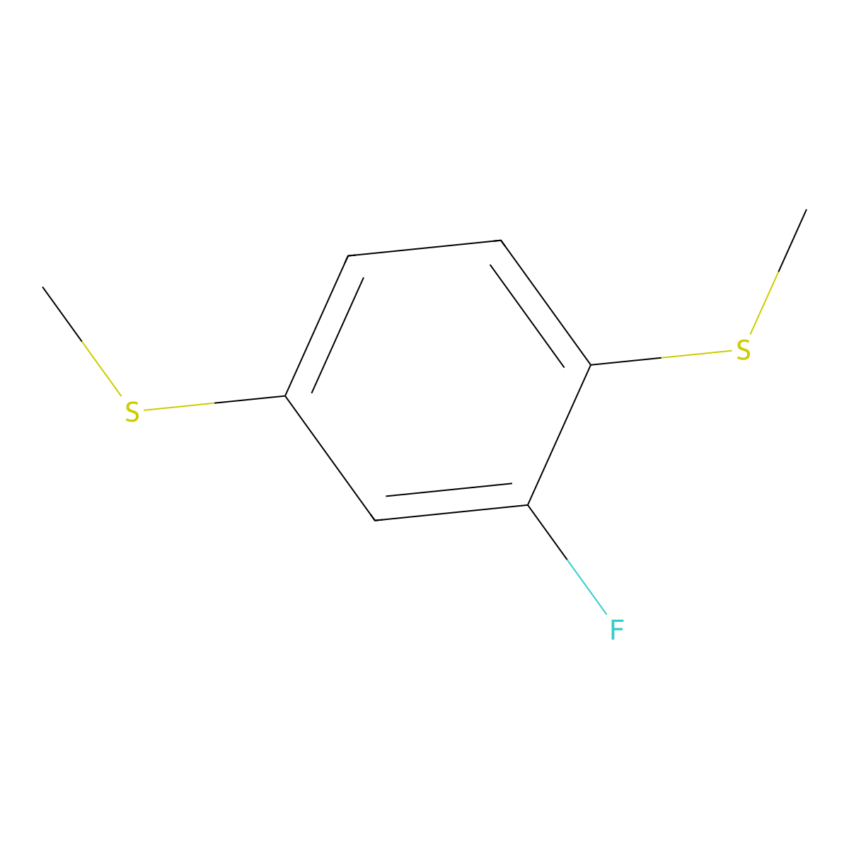 (2-Fluoro-1,4-phenylene)bis(methylsulfane) molecular structure, CAS 3002441-90-6
