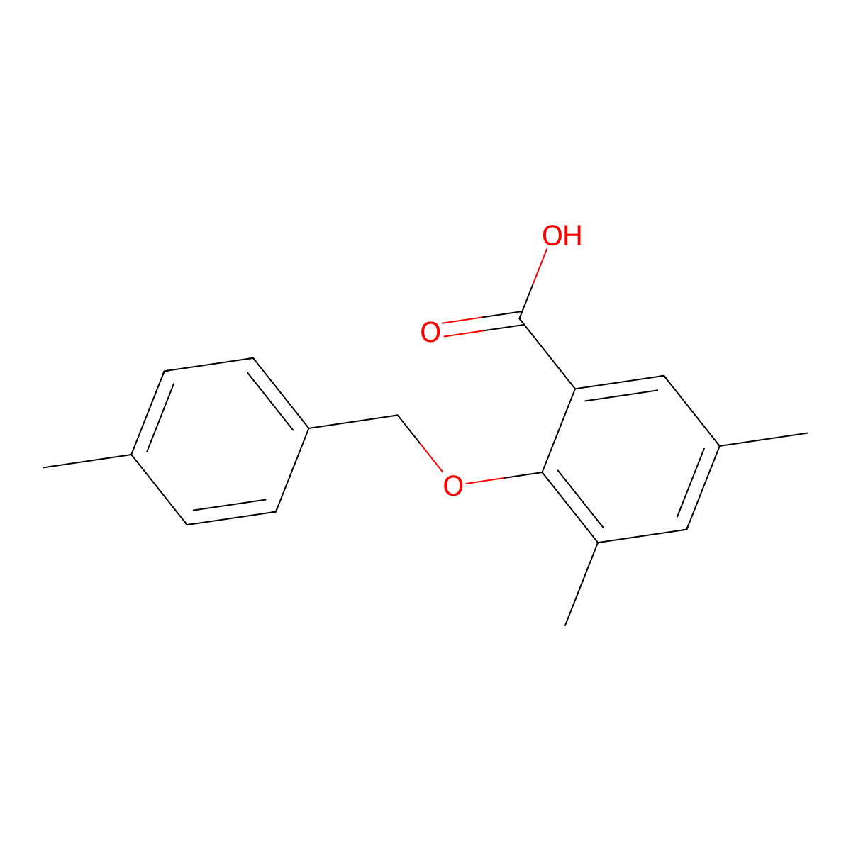 3,5-Dimethyl-2-((4-methylbenZyl)oxy)benZoic acid molecular structure, CAS 3002442-12-5