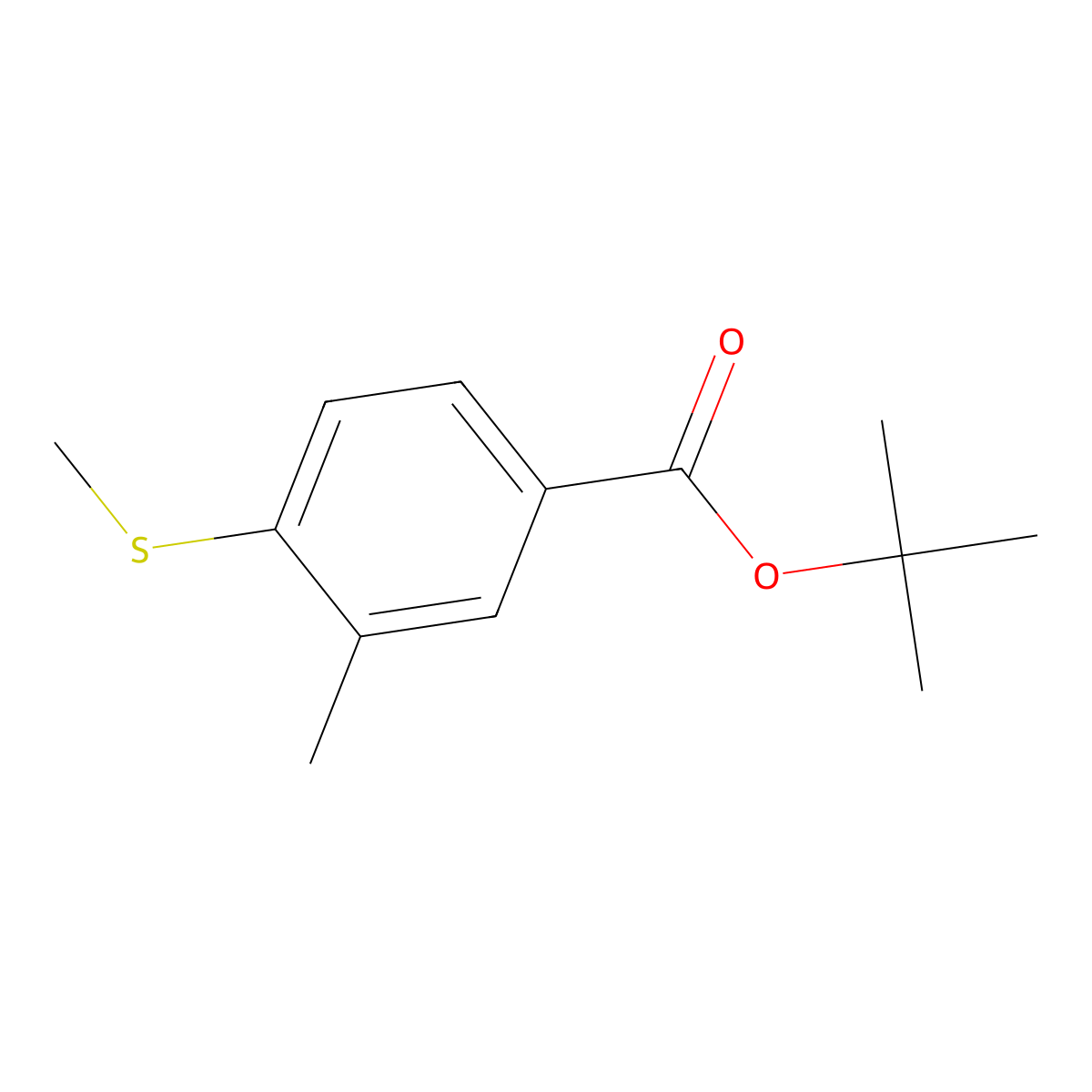 Tert-butyl 3-methyl-4-(methylthio)benzoate molecular structure, CAS 3002442-20-5