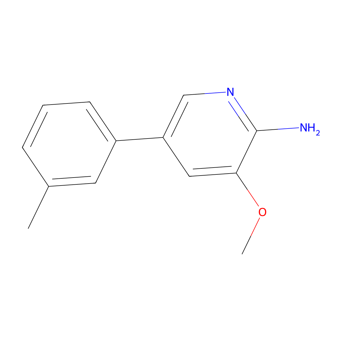 3-Methoxy-5-(m-tolyl)pyridin-2-amine molecular structure, CAS 3002442-64-7