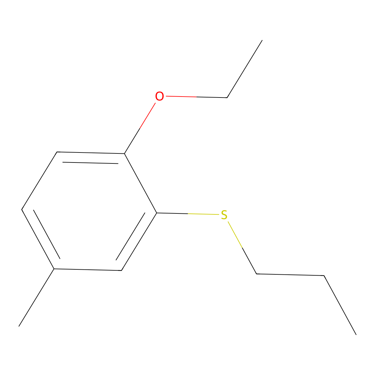 (2-Ethoxy-5-methylphenyl)(propyl)sulfane molecular structure, CAS 3002442-70-5