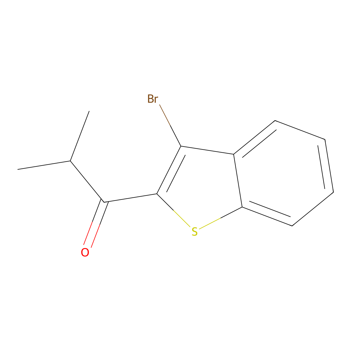 1-(3-Bromobenzo[b]thiophen-2-yl)-2-methylpropan-1-one molecular structure, CAS 3002443-02-6