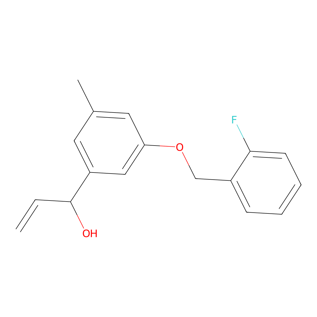 1-(3-((2-Fluorobenzyl)oxy)-5-methylphenyl)prop-2-en-1-ol molecular structure, CAS 3002443-53-7