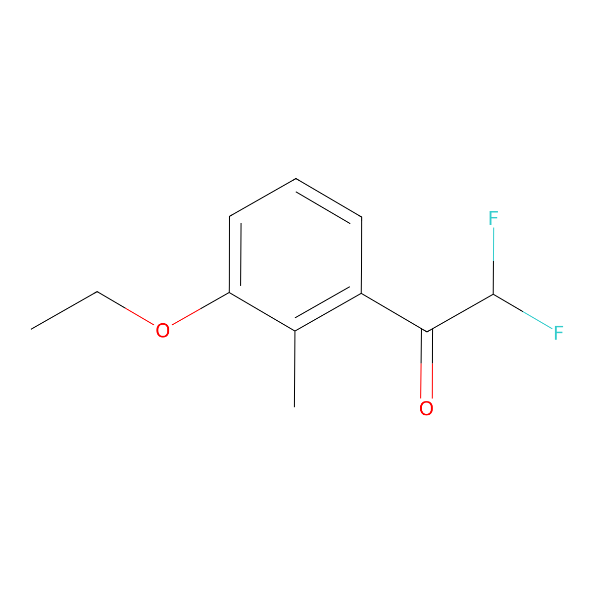 1-(3-Ethoxy-2-methylphenyl)-2,2-difluoroethanone molecular structure, CAS 3002443-76-4