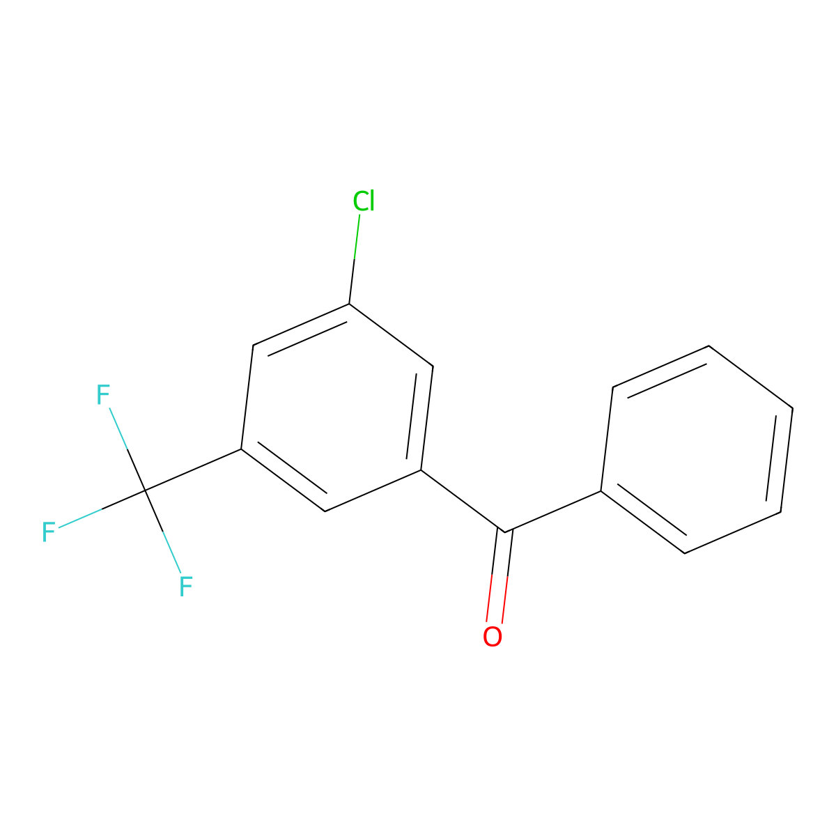 (3-Chloro-5-(trifluoromethyl)phenyl)(phenyl)methanone molecular structure, CAS 3002444-07-4