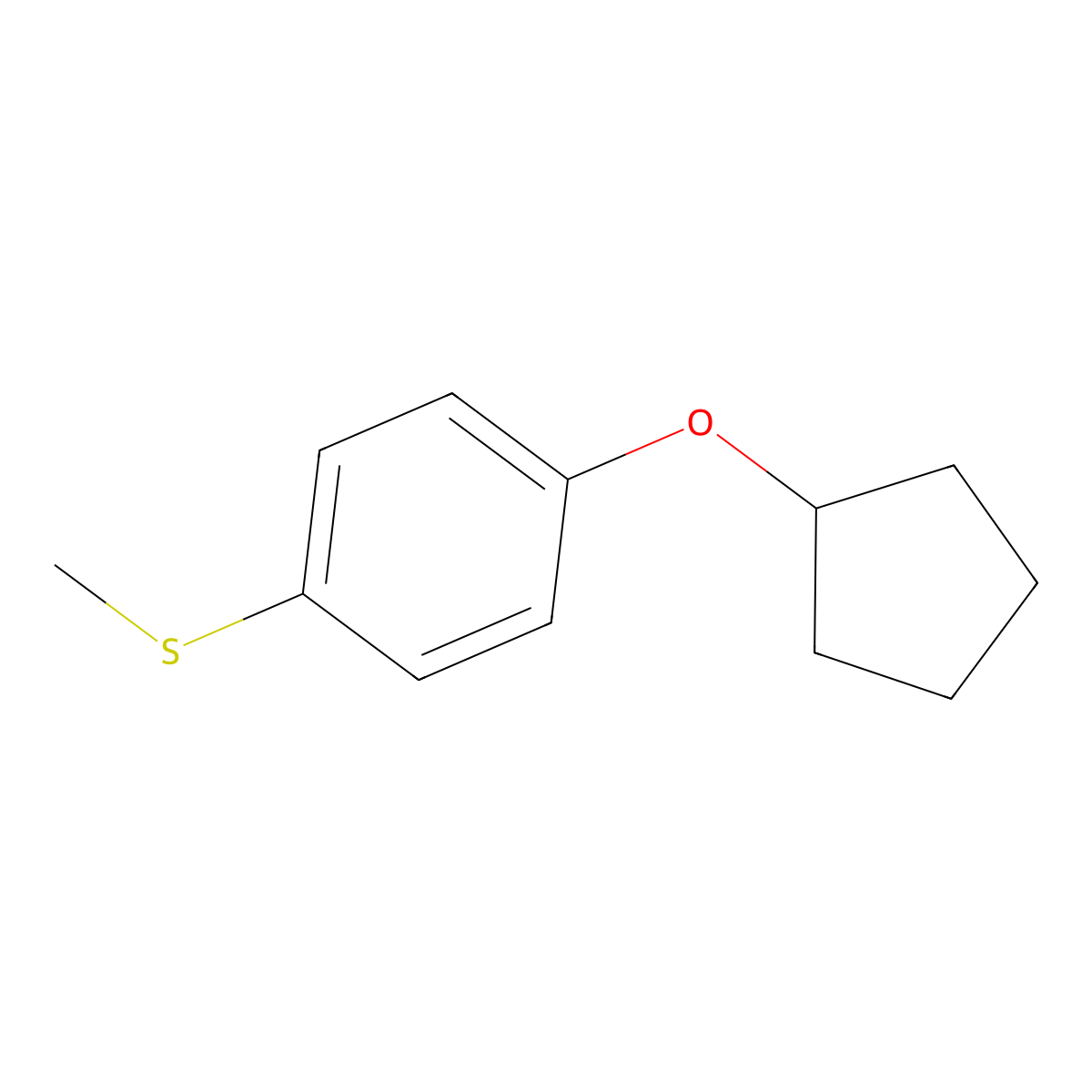 (4-(Cyclopentyloxy)phenyl)(methyl)sulfane molecular structure, CAS 3002444-34-7