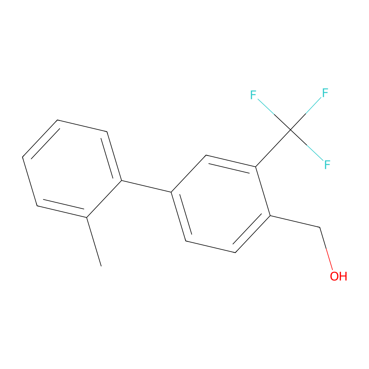 (2'-Methyl-3-(trifluoromethyl)-[1,1'-biphenyl]-4-yl)methanol molecular structure, CAS 3002444-97-2