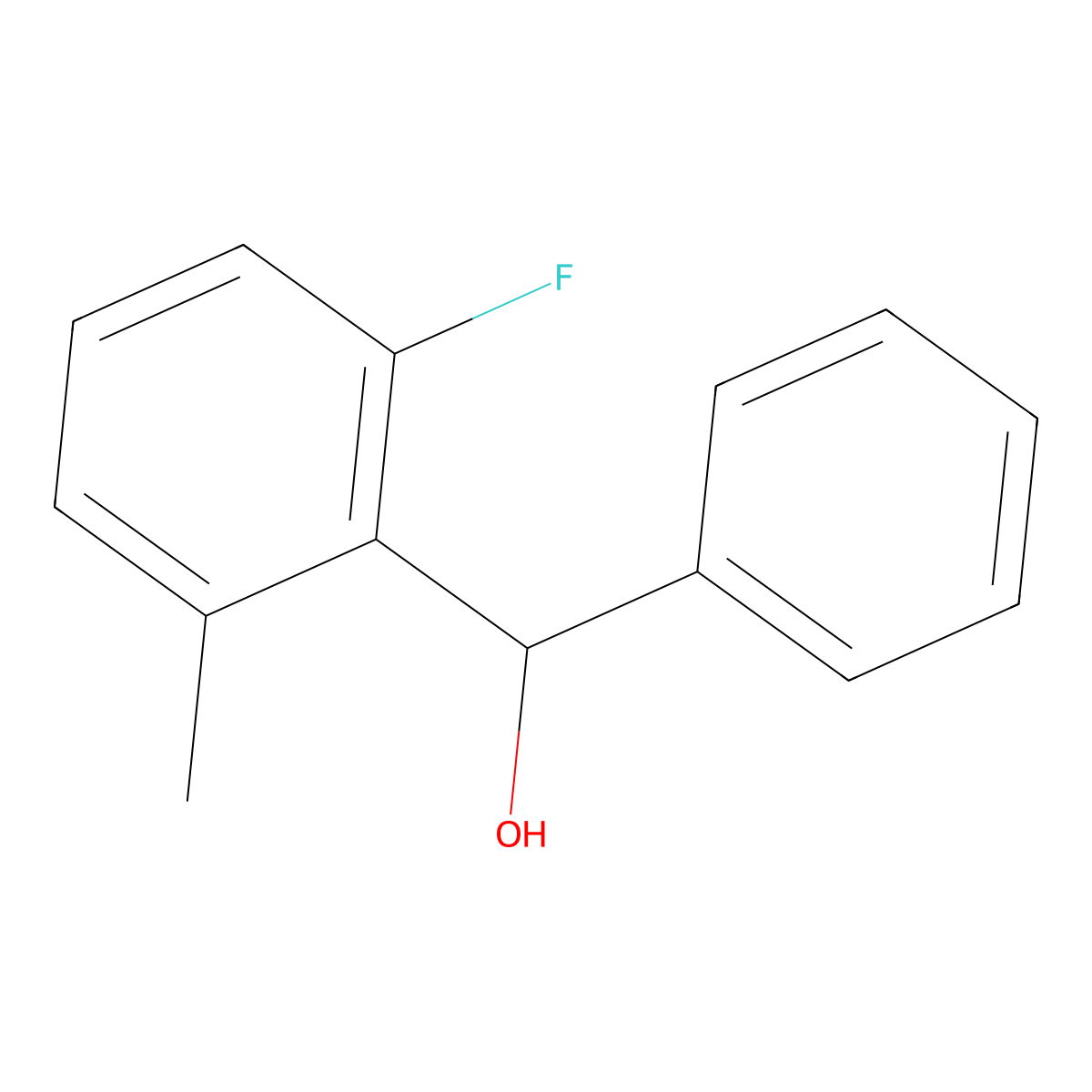 (2-Fluoro-6-methylphenyl)(phenyl)methanol molecular structure, CAS 3002445-36-2