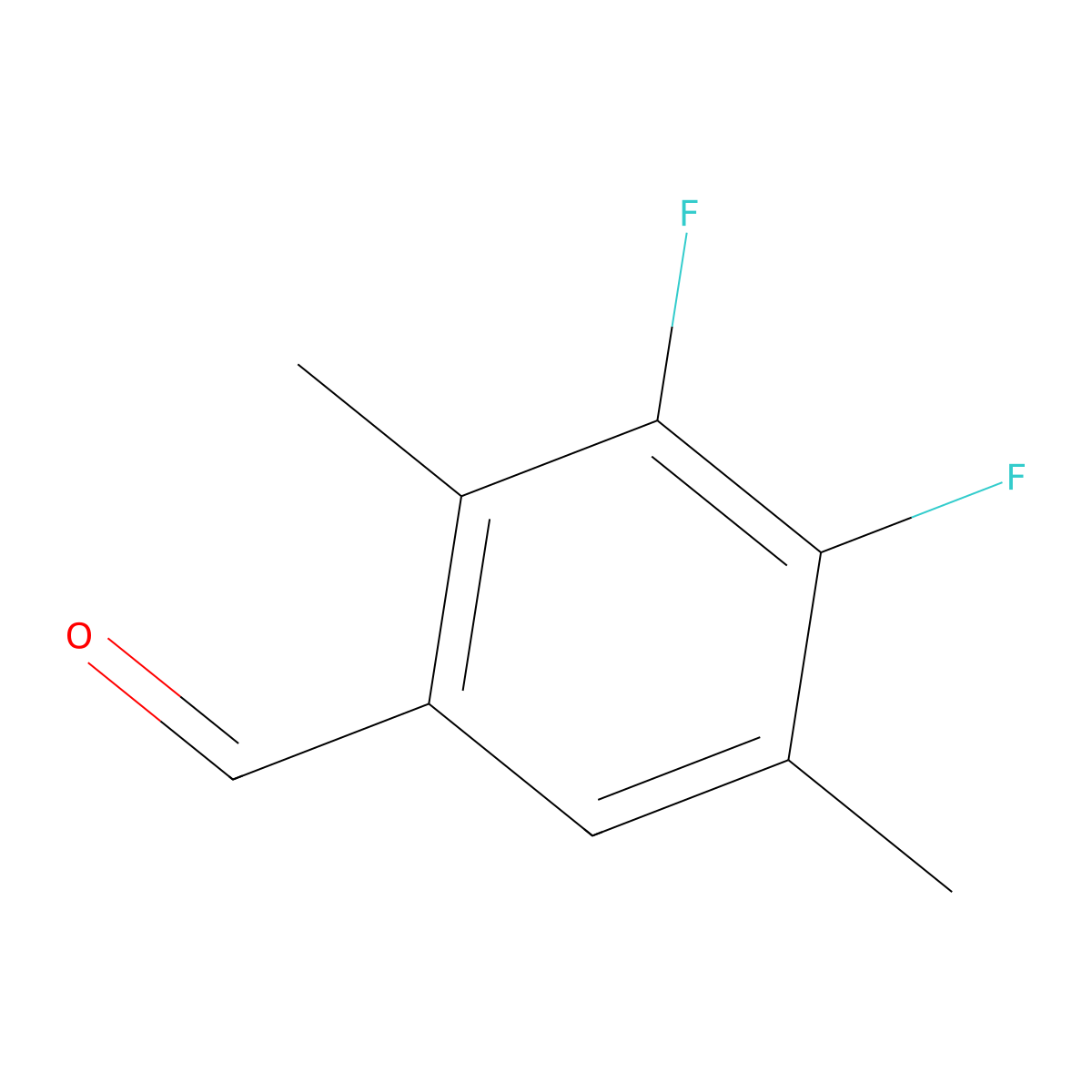 3,4-Difluoro-2,5-dimethylbenzaldehyde molecular structure, CAS 3002445-37-3