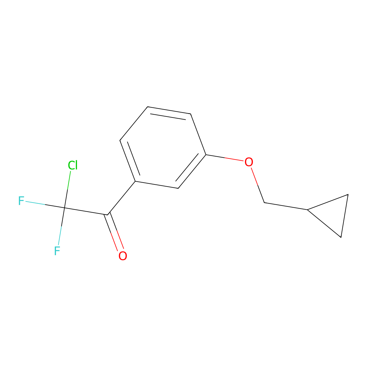 2-Chloro-1-(3-(cyclopropylmethoxy)phenyl)-2,2-difluoroethanone molecular structure, CAS 3002445-85-1