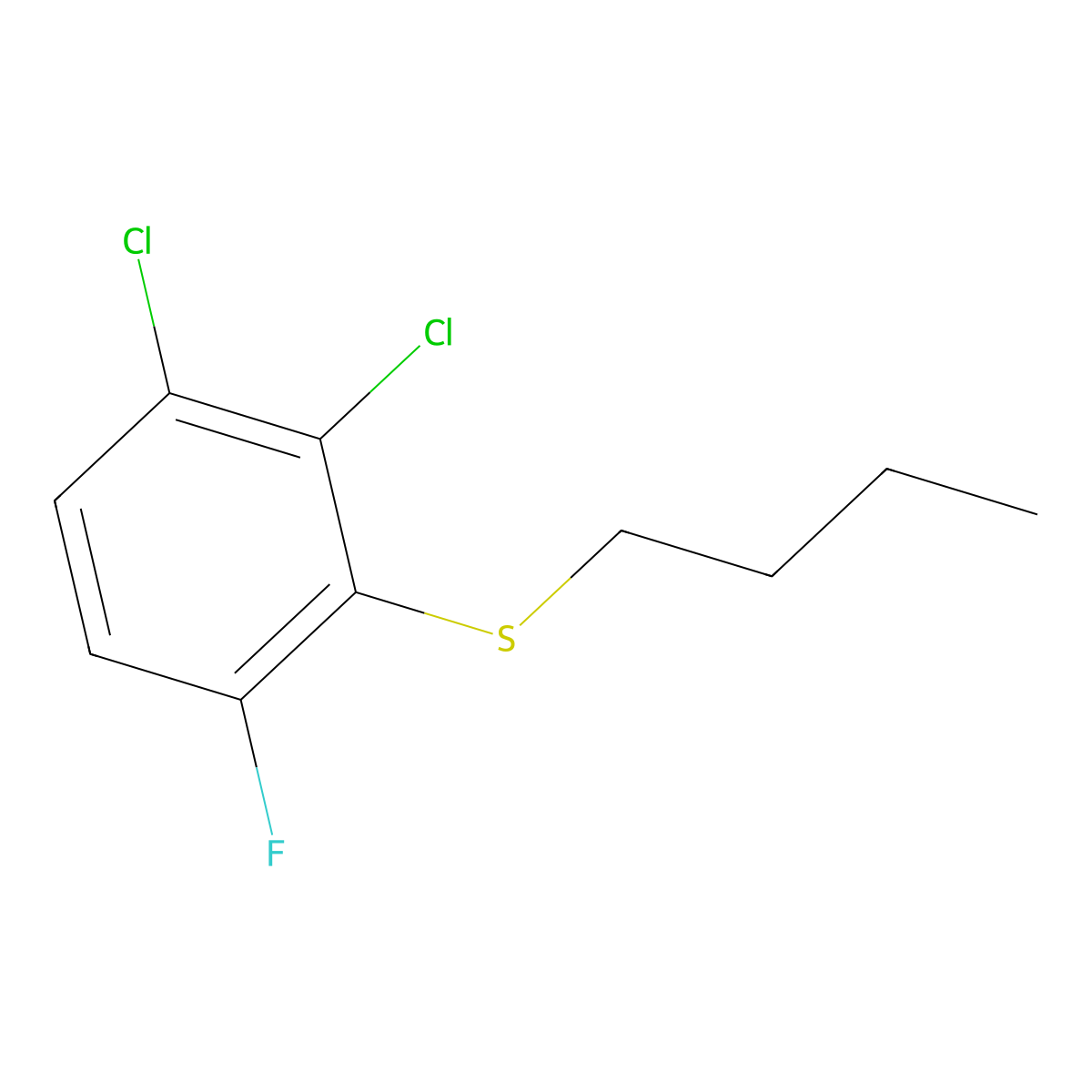 Butyl(2,3-dichloro-6-fluorophenyl)sulfane molecular structure, CAS 3002446-47-8