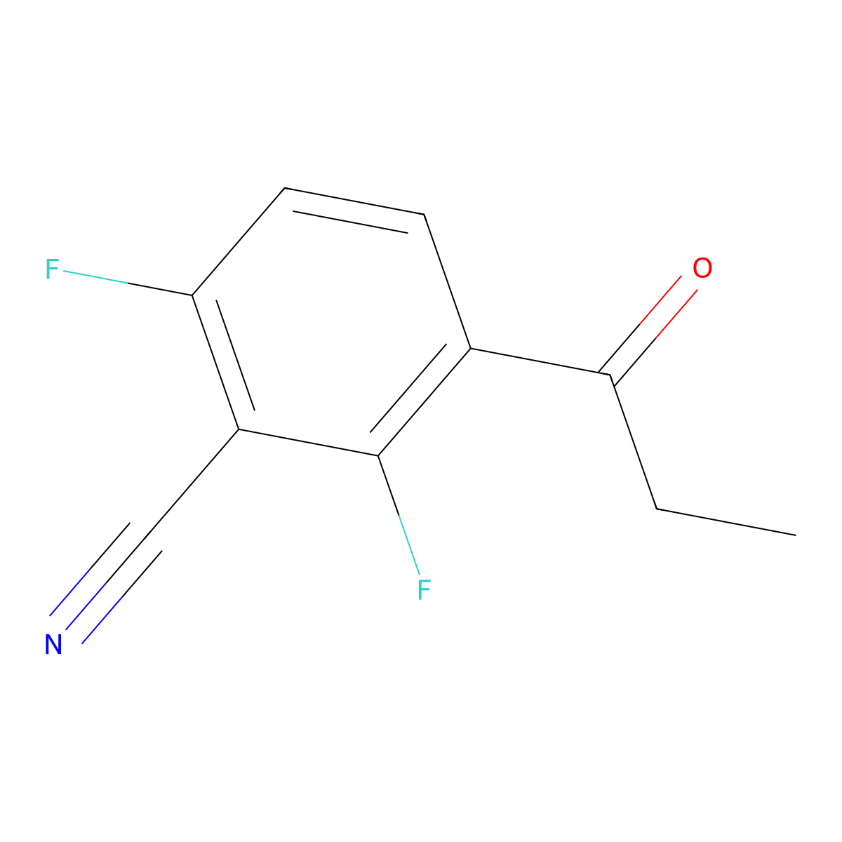 2,6-Difluoro-3-propionylbenzonitrile molecular structure, CAS 3002446-73-0