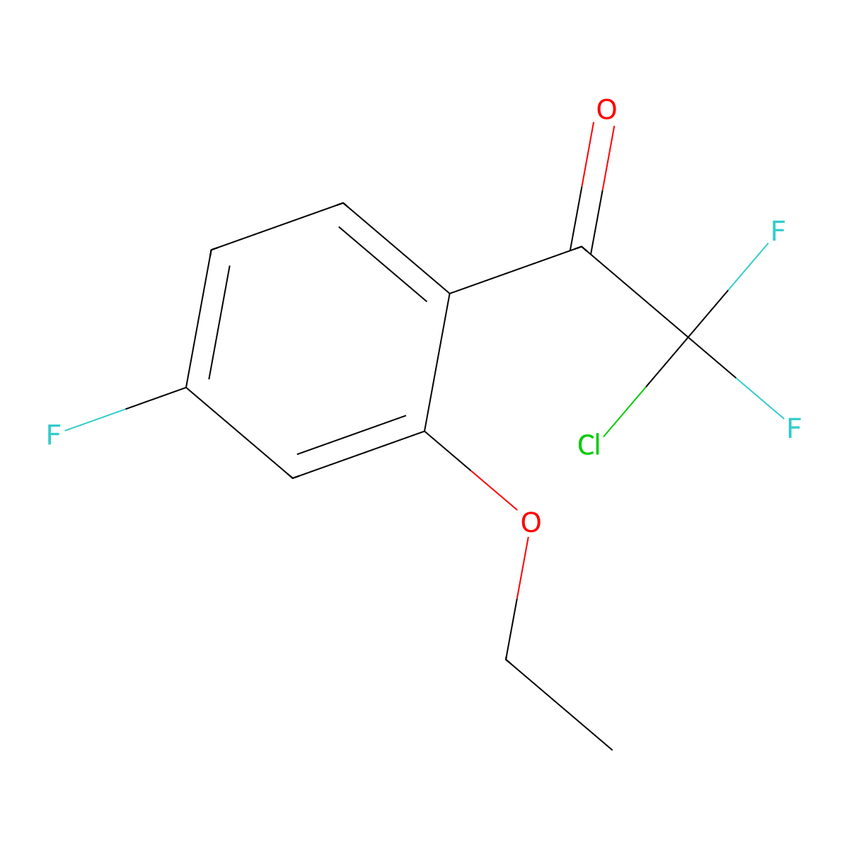 2-Chloro-1-(2-ethoxy-4-fluorophenyl)-2,2-difluoroethanone molecular structure, CAS 3002448-10-1