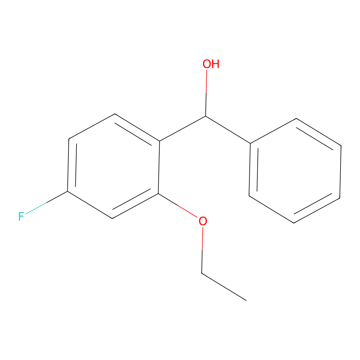 (2-Ethoxy-4-fluorophenyl)(phenyl)methanol molecular structure, CAS 3002448-47-4