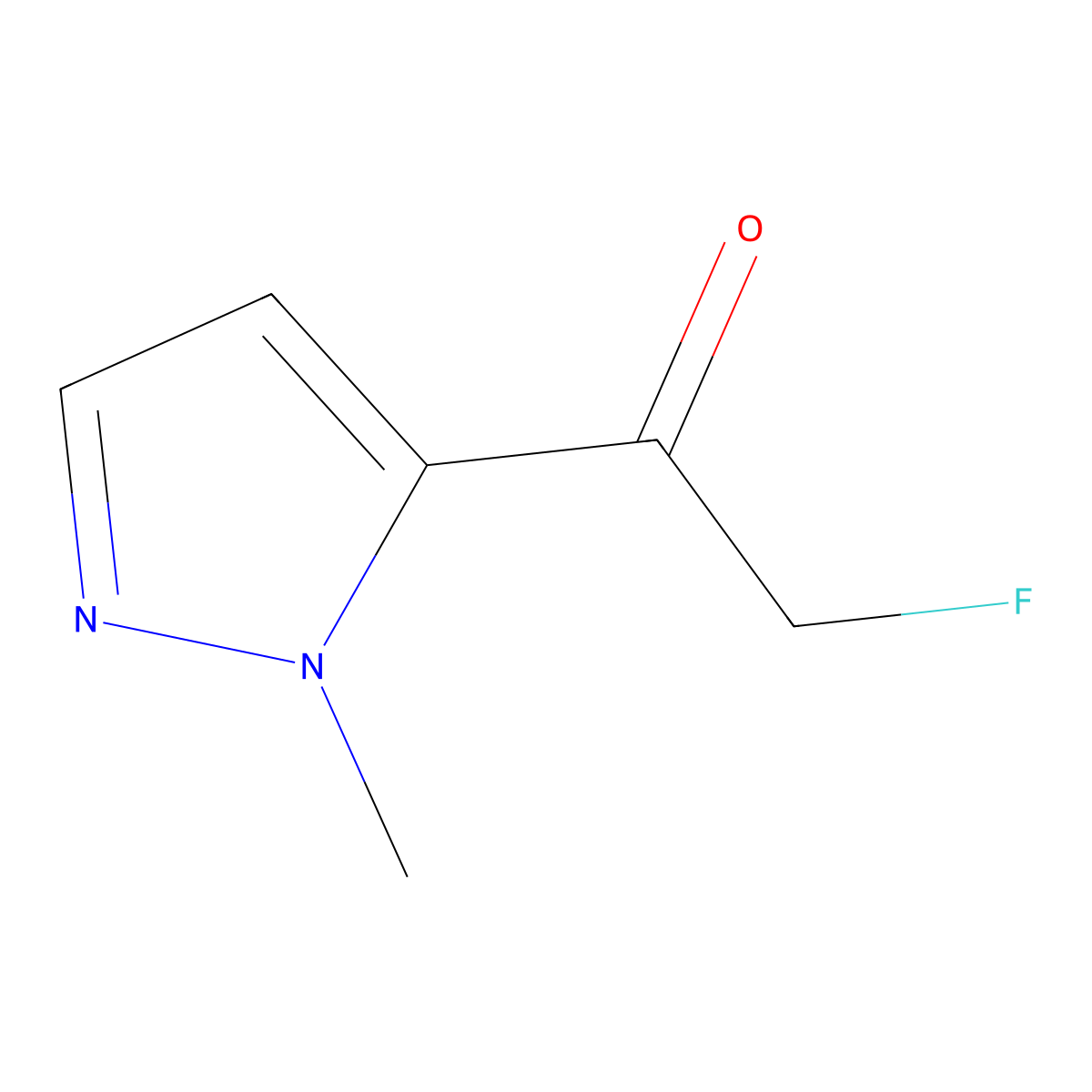 2-fluoro-1-(1-methyl-1H-pyrazol-5-yl)ethanone molecular structure, CAS 3002448-98-5