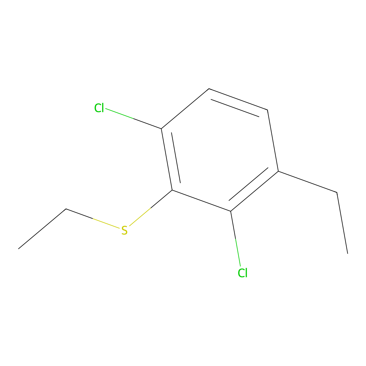 (2,6-Dichloro-3-ethylphenyl)(ethyl)sulfane molecular structure, CAS 3002449-58-0