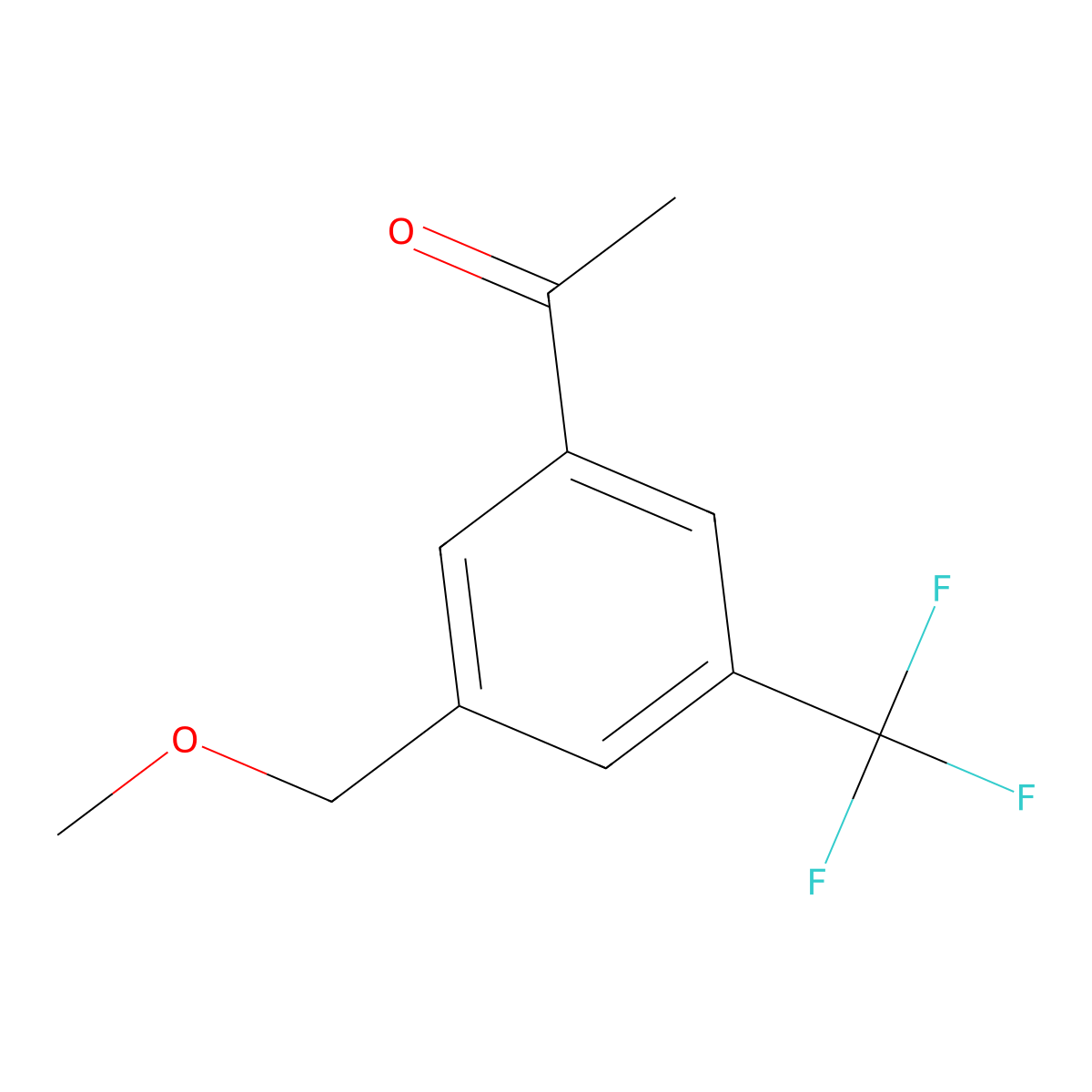 1-(3-(Methoxymethyl)-5-(trifluoromethyl)phenyl)ethanone molecular structure, CAS 3002451-69-3