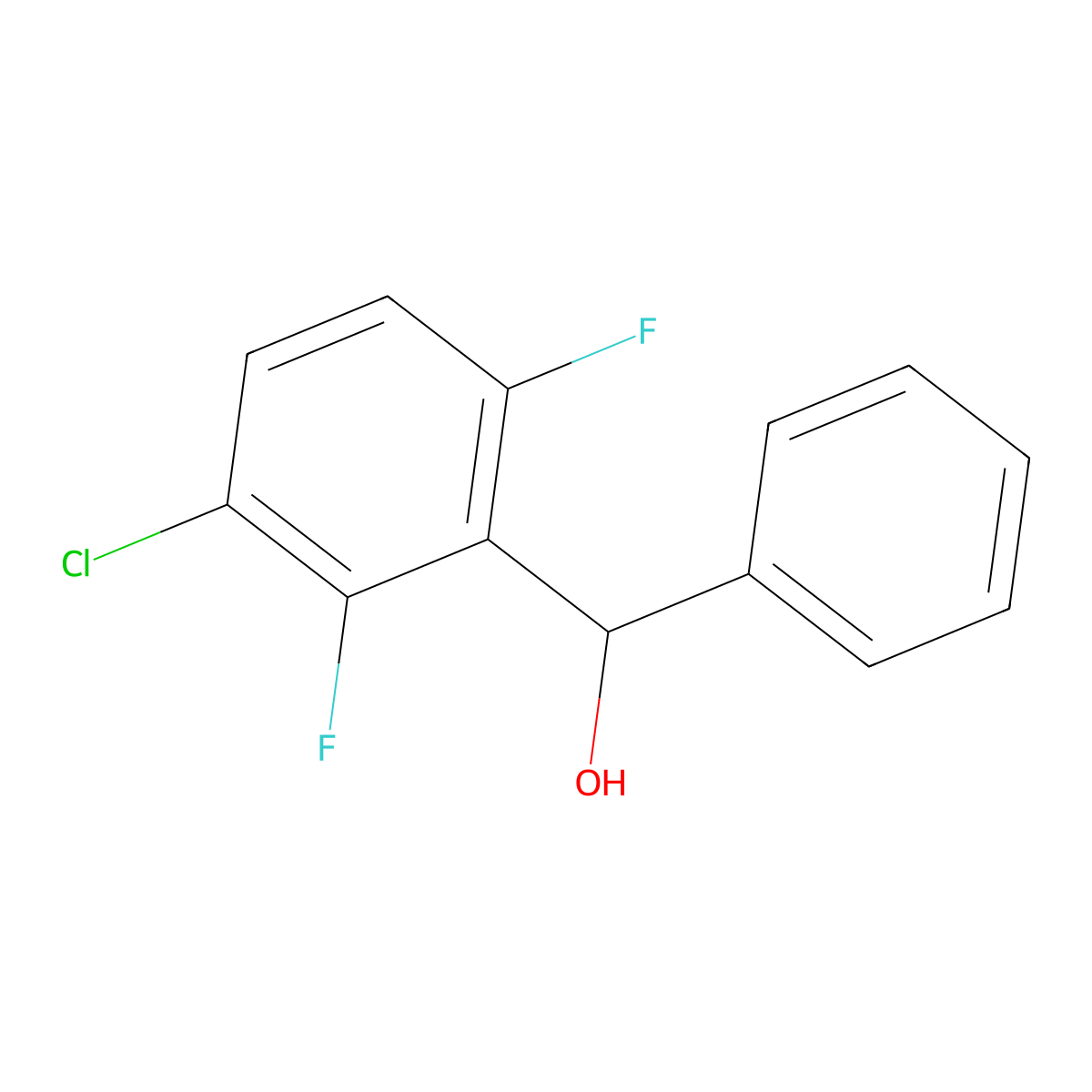 (3-Chloro-2,6-difluorophenyl)(phenyl)methanol molecular structure, CAS 3002452-82-3