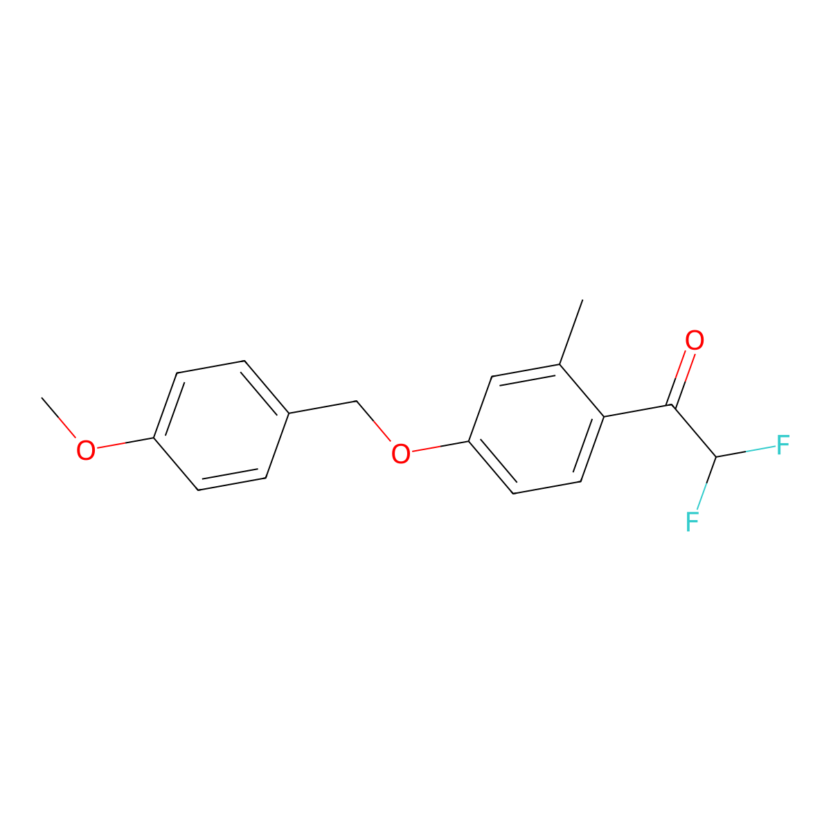 2,2-Difluoro-1-(4-((4-methoxybenzyl)oxy)-2-methylphenyl)ethanone molecular structure, CAS 3002453-19-9