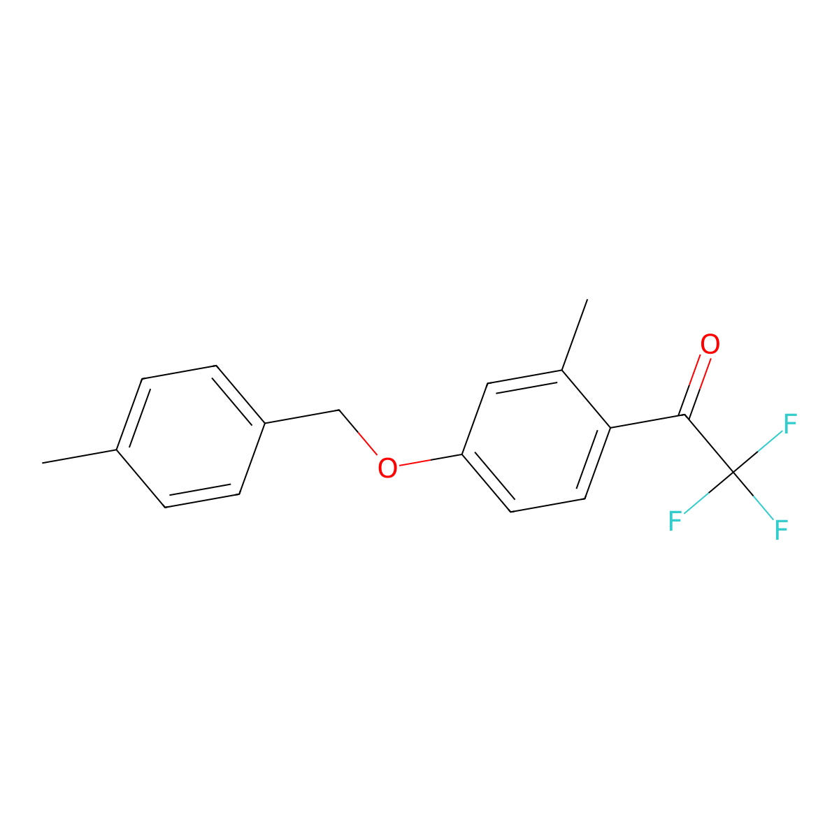 2,2,2-Trifluoro-1-(2-methyl-4-((4-methylbenzyl)oxy)phenyl)ethanone molecular structure, CAS 3002453-30-4