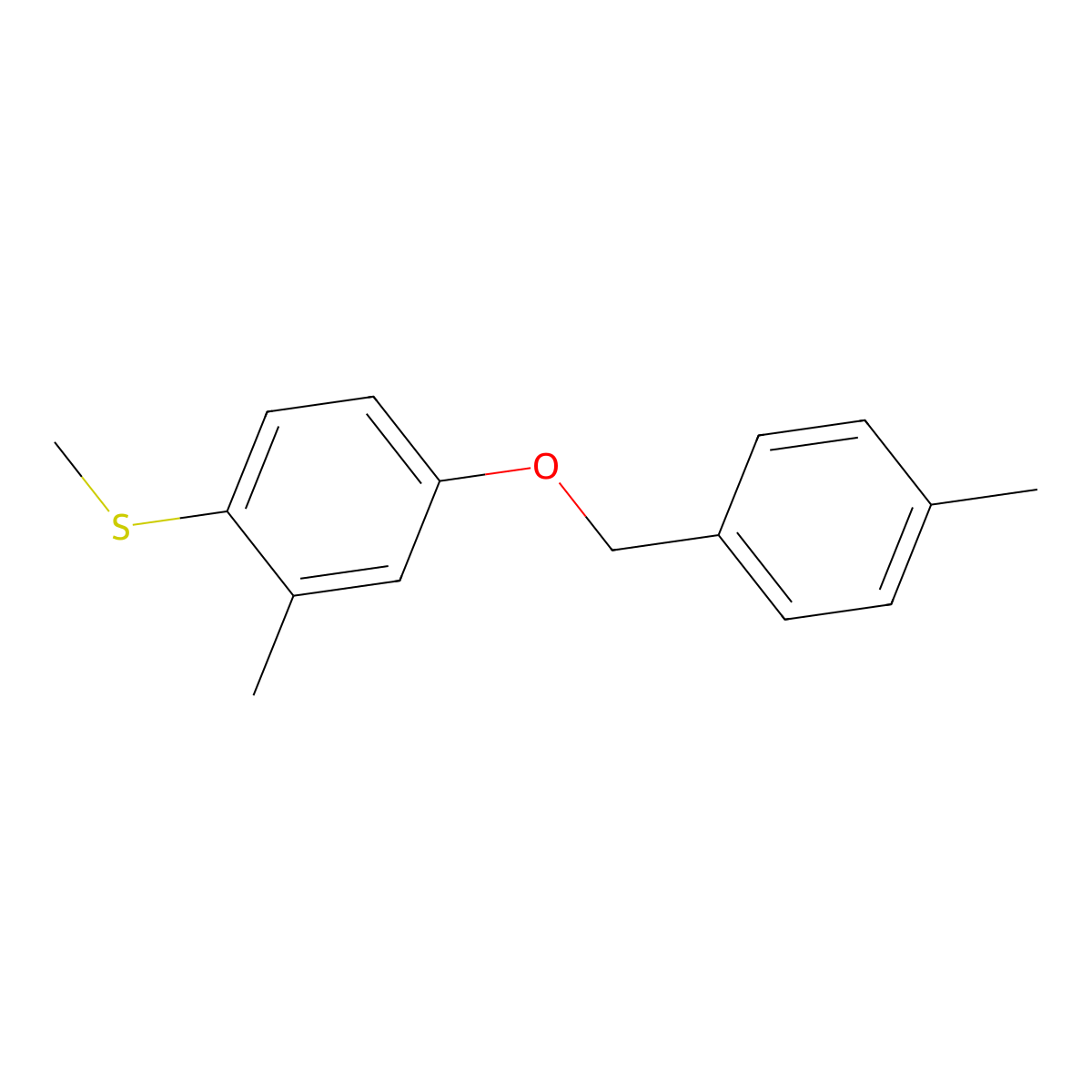 Methyl(2-methyl-4-((4-methylbenzyl)oxy)phenyl)sulfane molecular structure, CAS 3002453-38-2