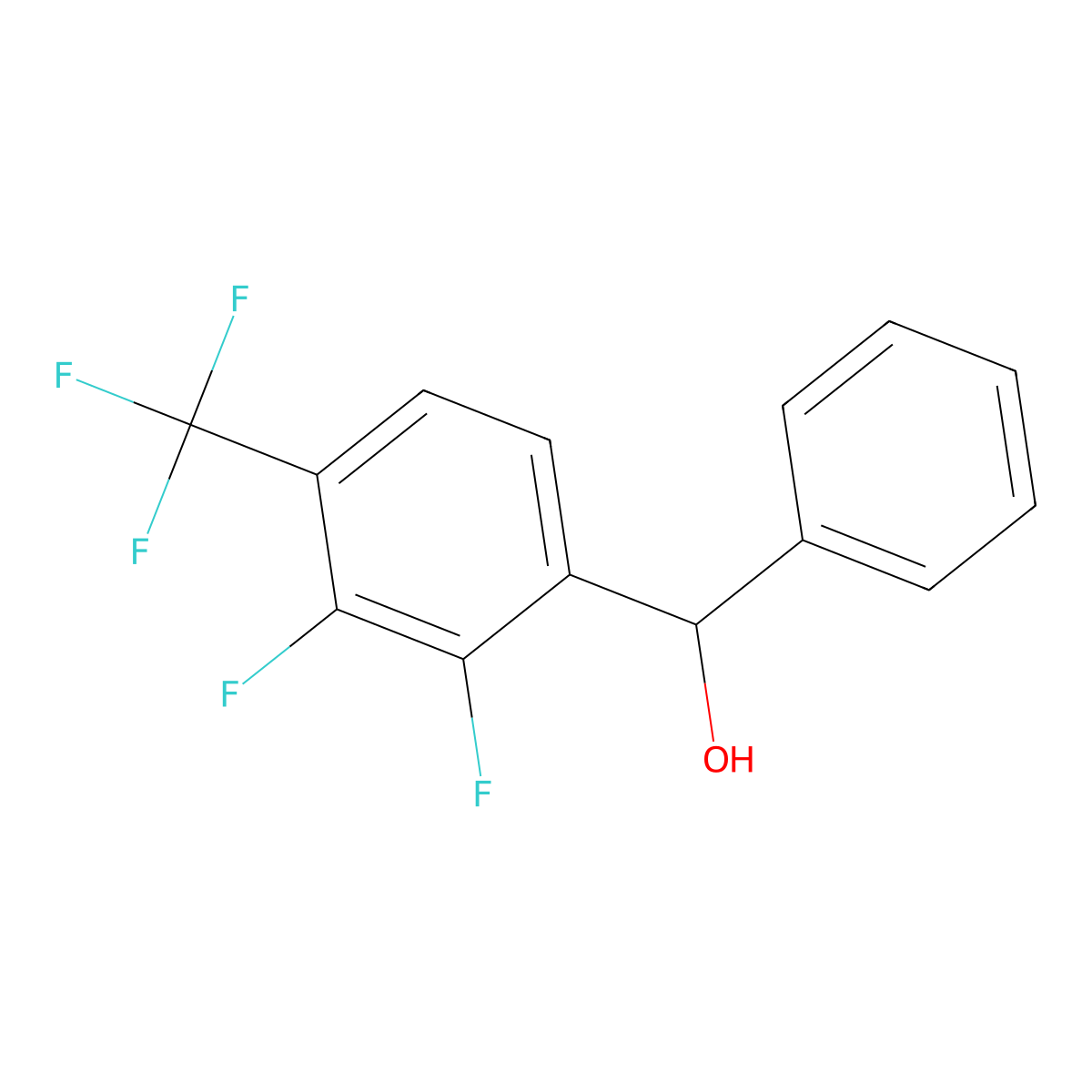 (2,3-Difluoro-4-(trifluoromethyl)phenyl)(phenyl)methanol molecular structure, CAS 3002453-54-2